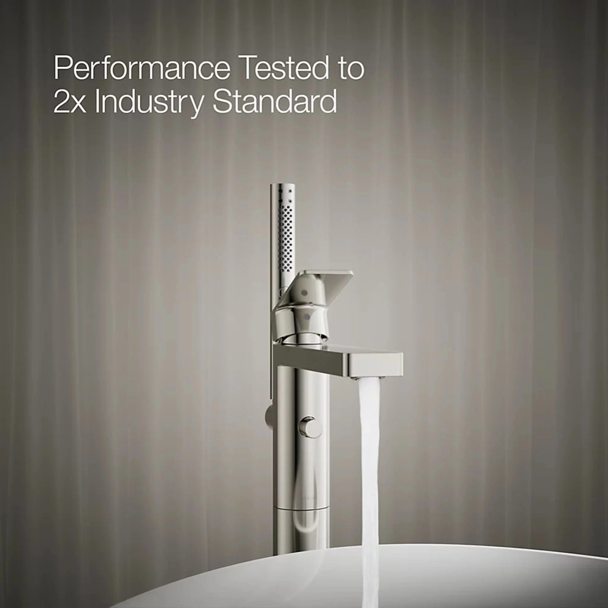 PARALLEL FLOOR MOUNT BATH FILLER TRIM WITH HANDSHOWER - Image 41