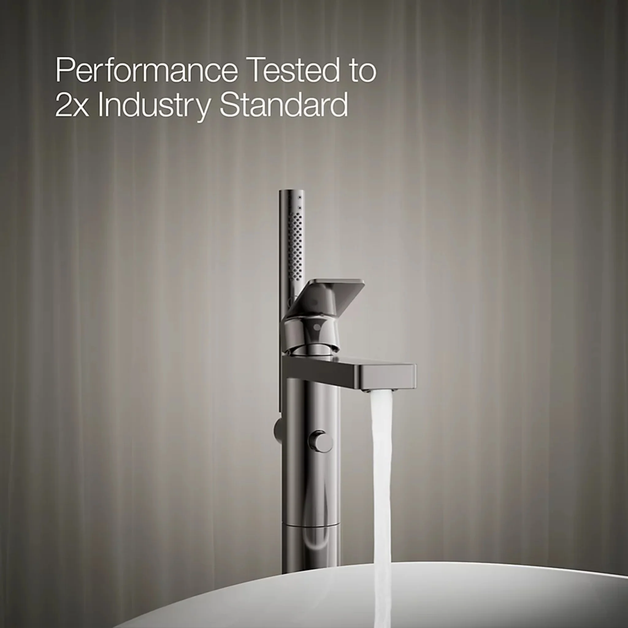 PARALLEL FLOOR MOUNT BATH FILLER TRIM WITH HANDSHOWER - Image 43