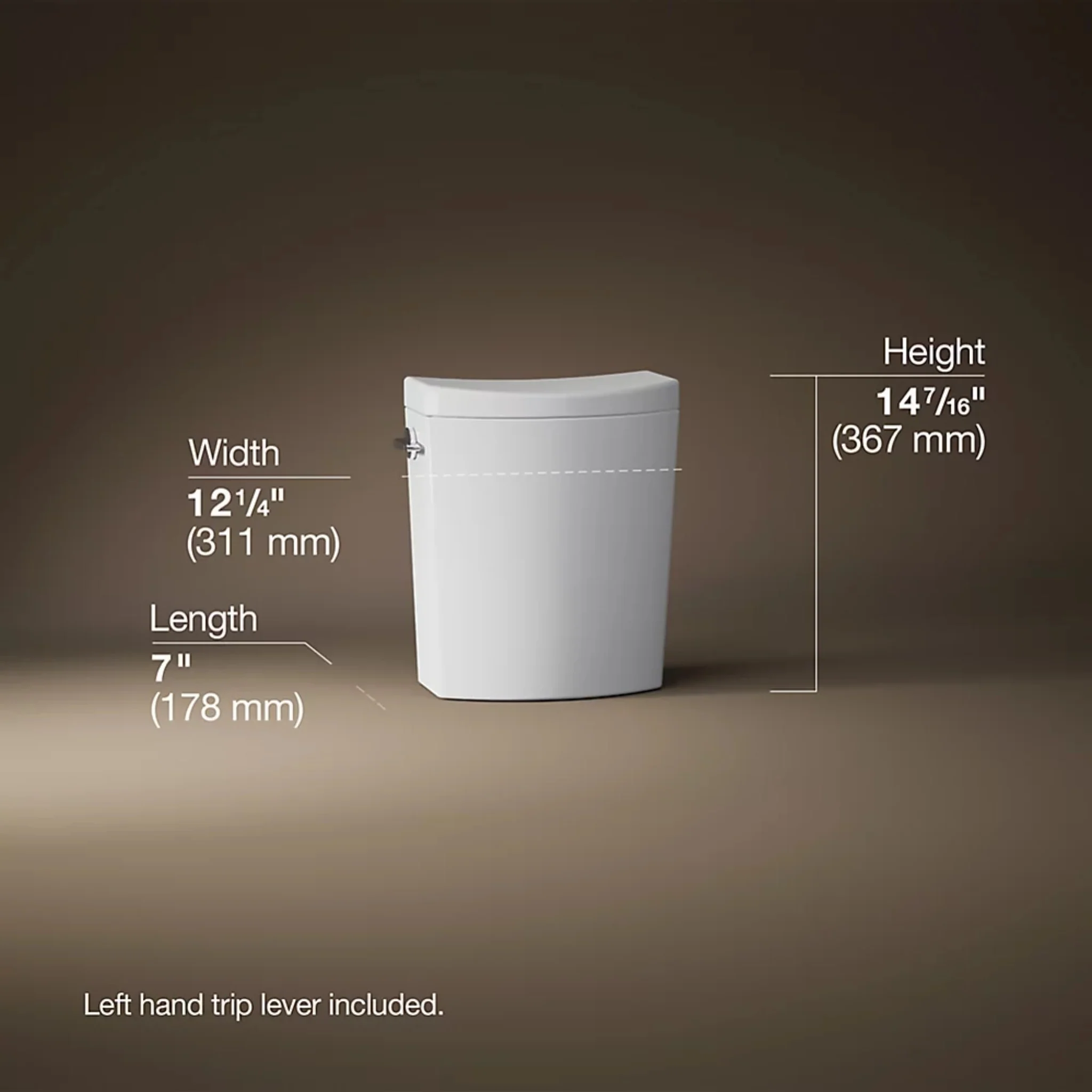 PERSUADE CURV DUAL-FUSH TOILET TANK ONLY - Image 3