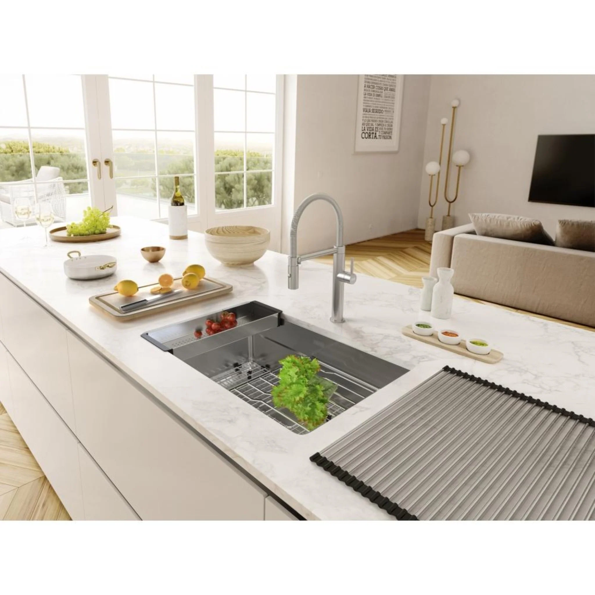 PESCARA UNDERMOUNT WORKCENTER SINK - Image 3