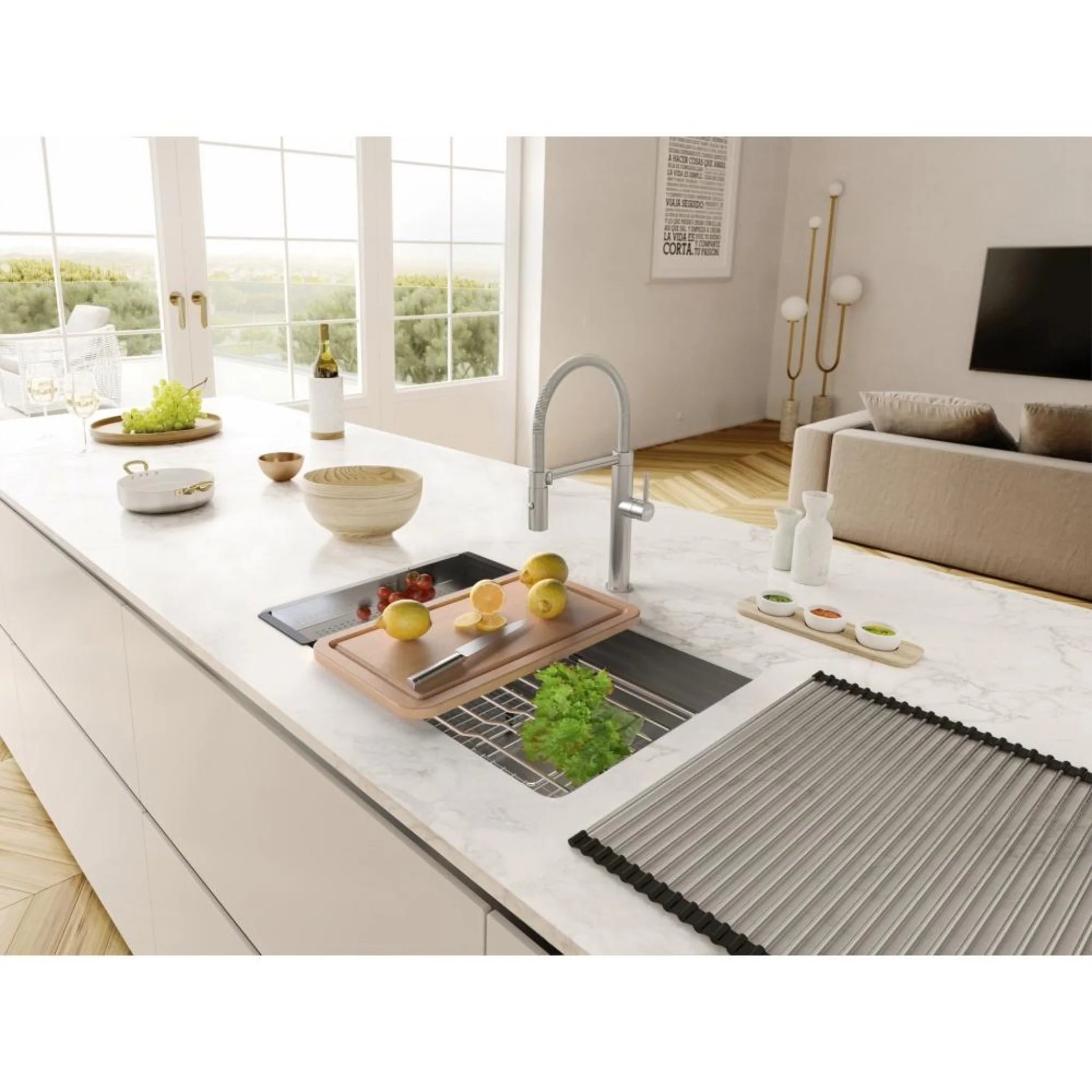 PESCARA UNDERMOUNT WORKCENTER SINK - Image 4