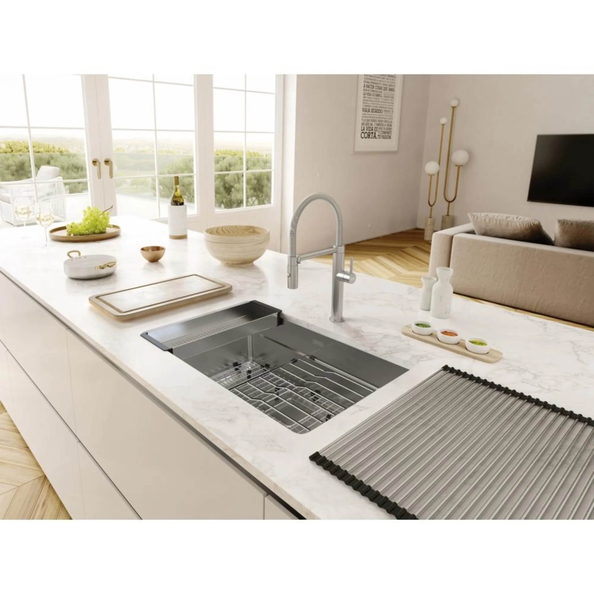 PESCARA UNDERMOUNT WORKCENTER SINK - Image 5