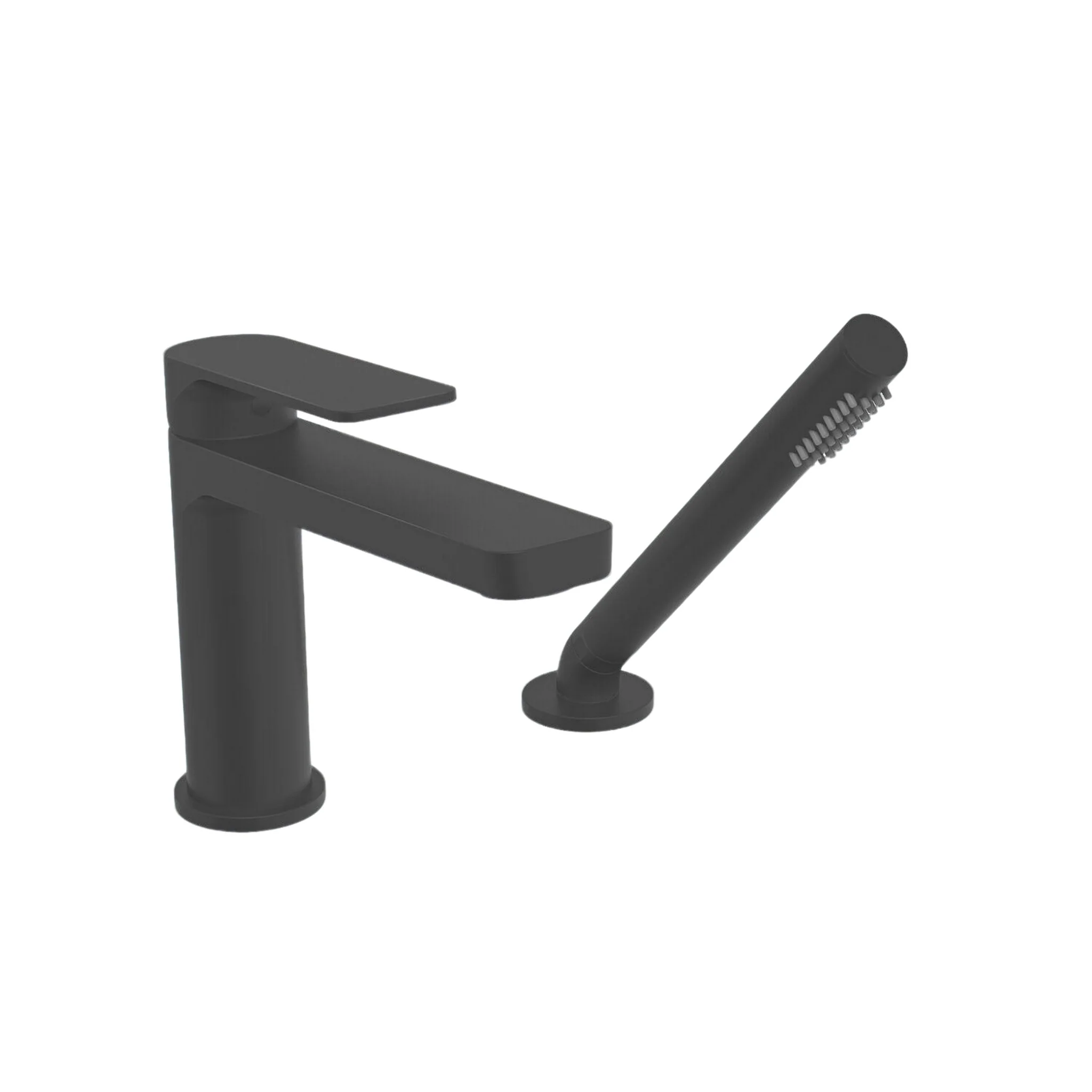 PETITE B04 2-PIECE DECK MOUNT TUB FILLER WITH HAND SHOWER