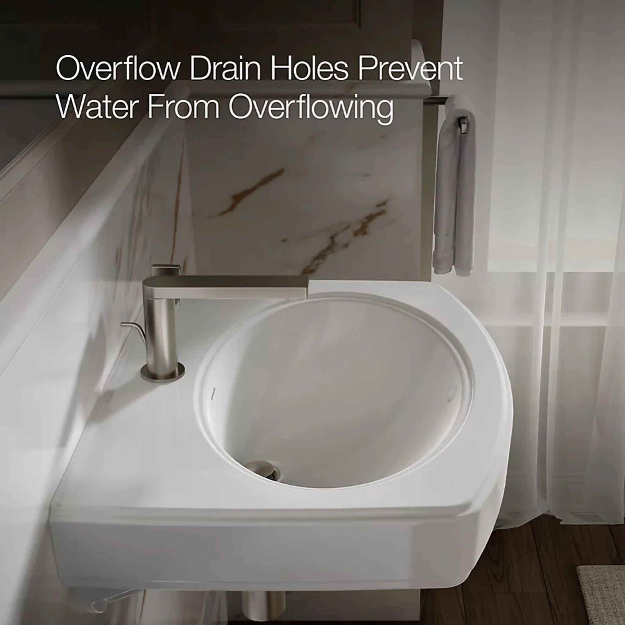 PINOIR 22 INCH WALL MOUNT BATHROOM SINK - Image 10
