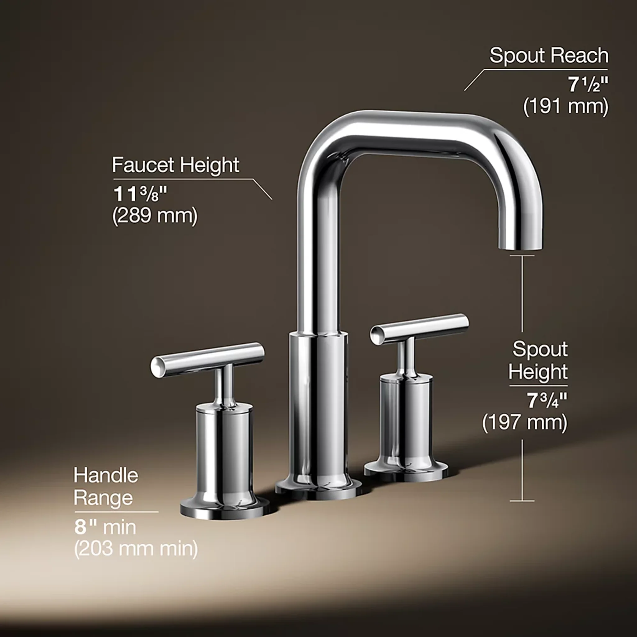 PURISTĀ® DECK MOUNT BATH FAUCET TRIM FOR HIGH-FLOW VALVE WITH LEVER HANDLES - Image 5