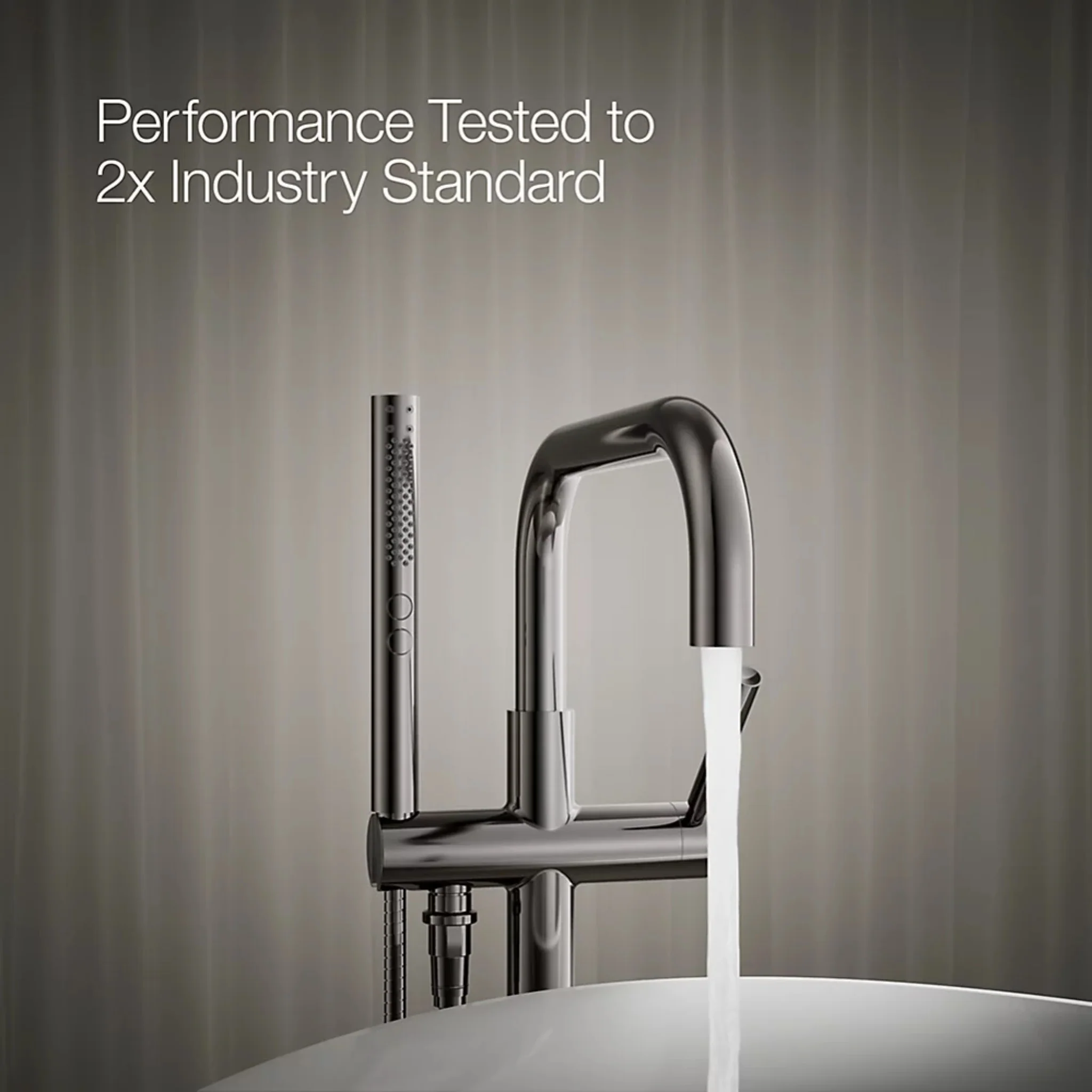 PURIST® FLOOR MOUNT BATH FILLER TRIM WITH HANDSHOWER - Image 30