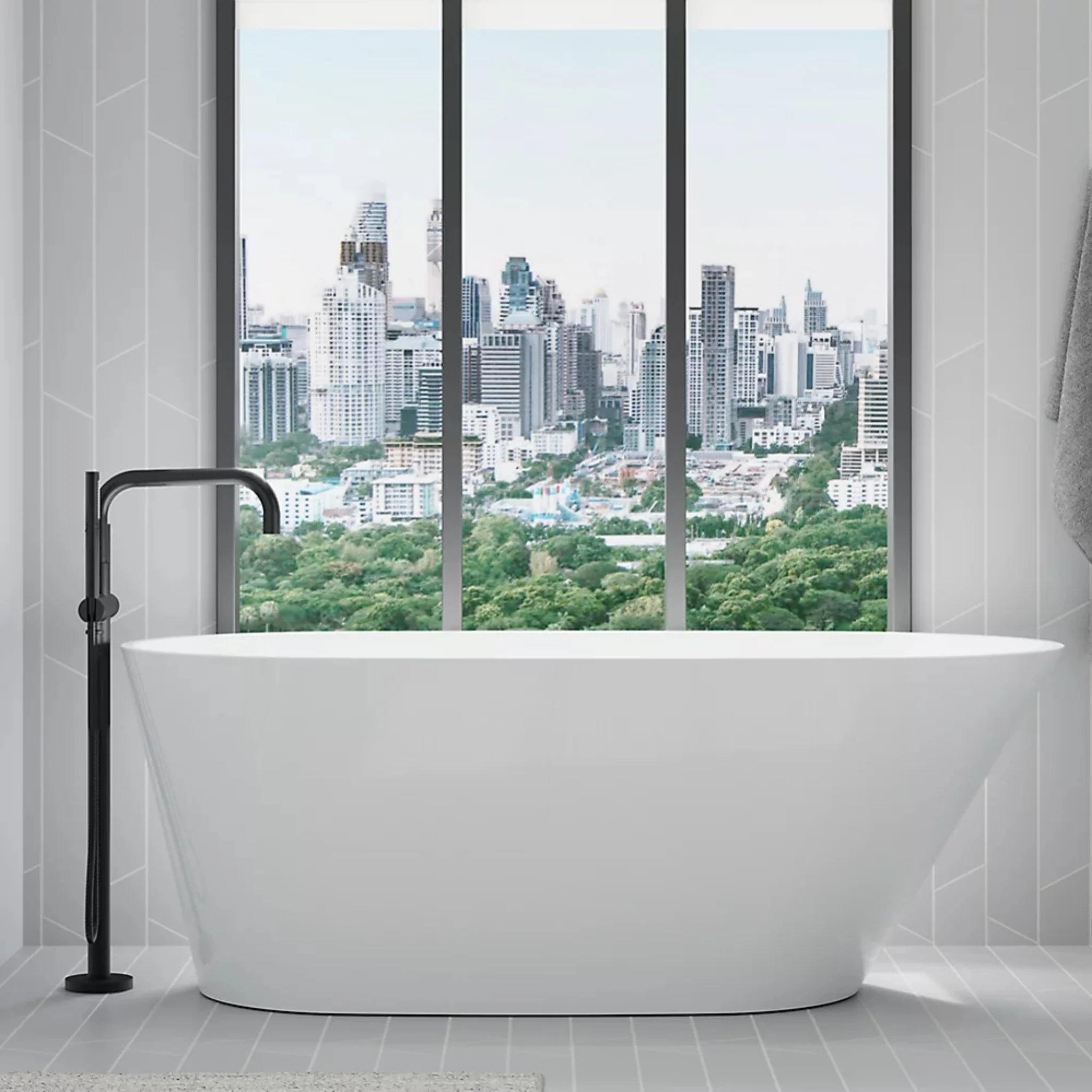 PURIST® FLOOR MOUNT BATH FILLER TRIM WITH HANDSHOWER - Image 31