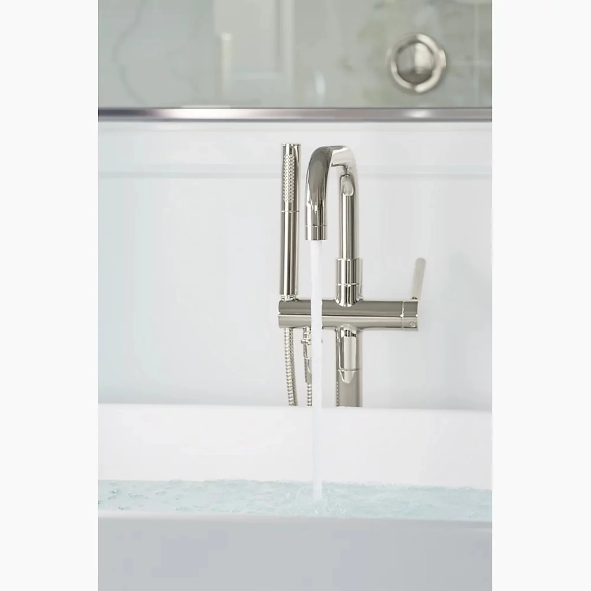 PURIST® FLOOR MOUNT BATH FILLER TRIM WITH HANDSHOWER - Image 38