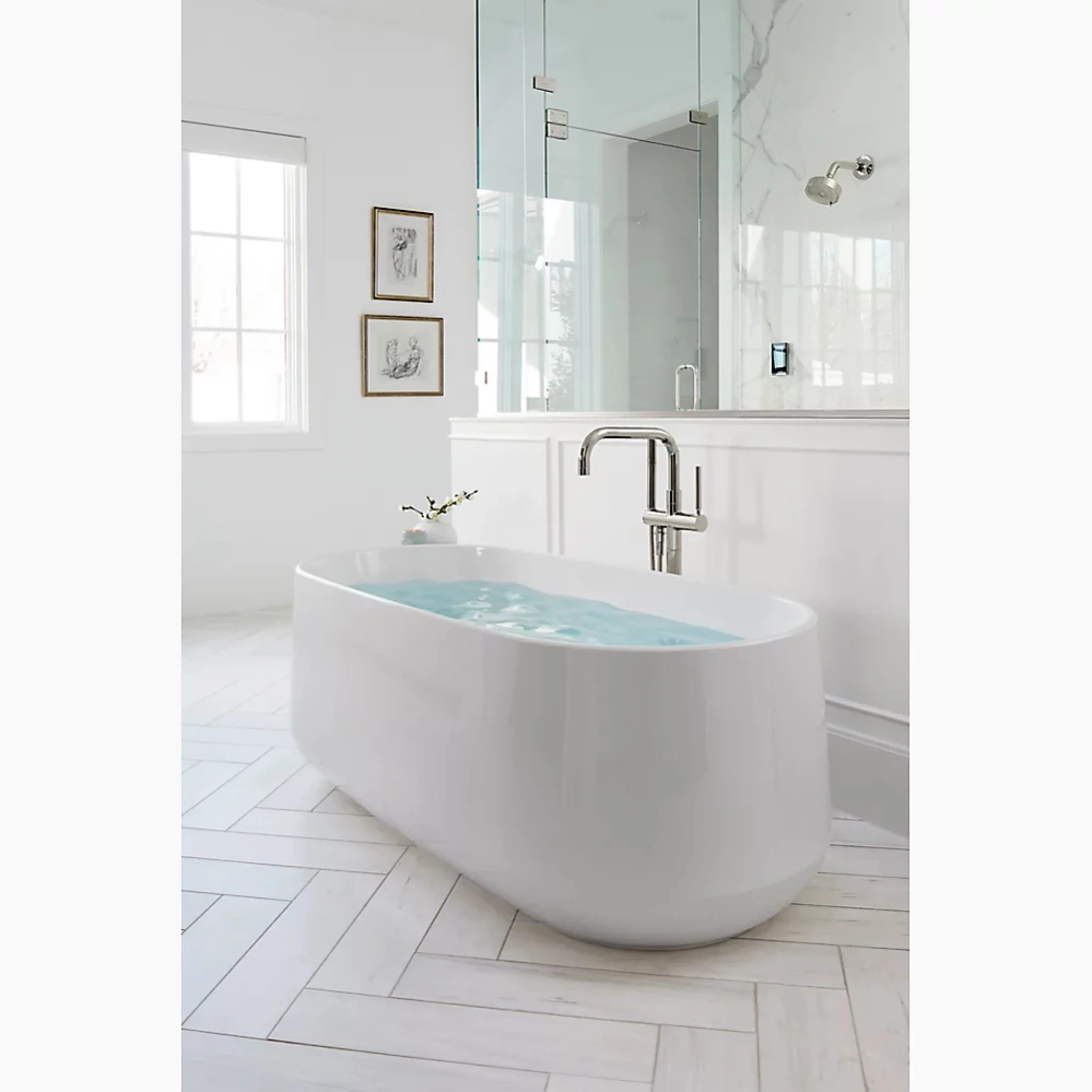 PURIST® FLOOR MOUNT BATH FILLER TRIM WITH HANDSHOWER - Image 39