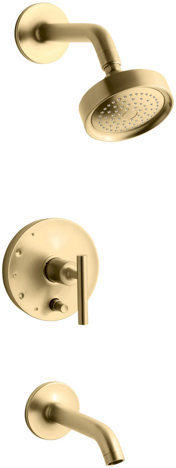 PURISTĀ® RITE-TEMPĀ® PRESSURE-BALANCING BATH AND SHOWER FAUCET TRIM WITH PUSH-BUTTON DIVERTER AND LEVER HANDLE - Image 2