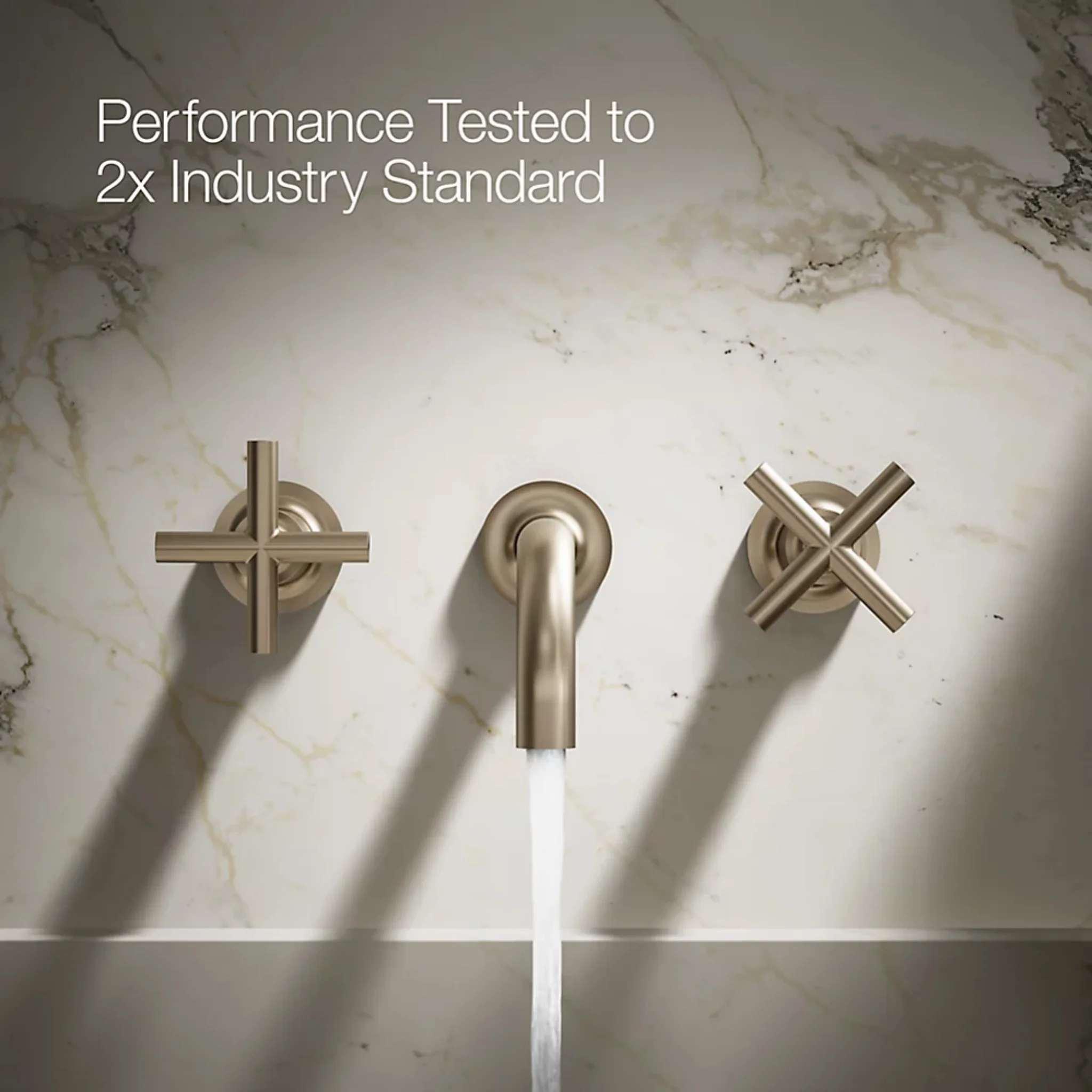 PURIST WALL-MOUNT BATHROOM SINK FAUCET TRIM WITH CROSS HANDLES - Image 11
