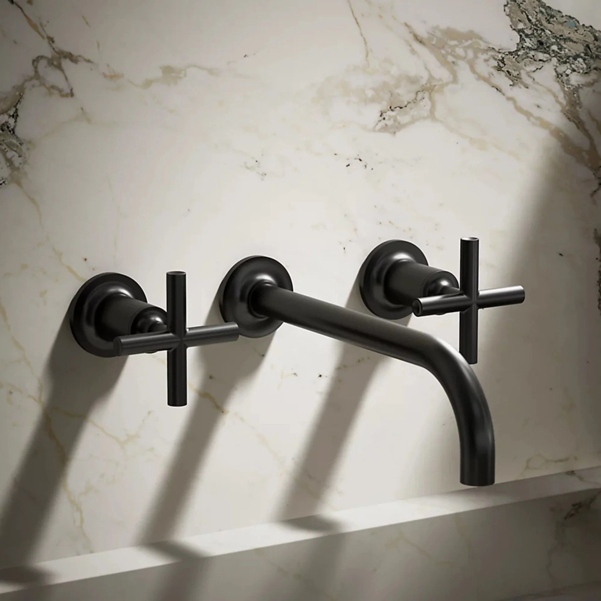 PURIST WALL-MOUNT BATHROOM SINK FAUCET TRIM WITH CROSS HANDLES - Image 14