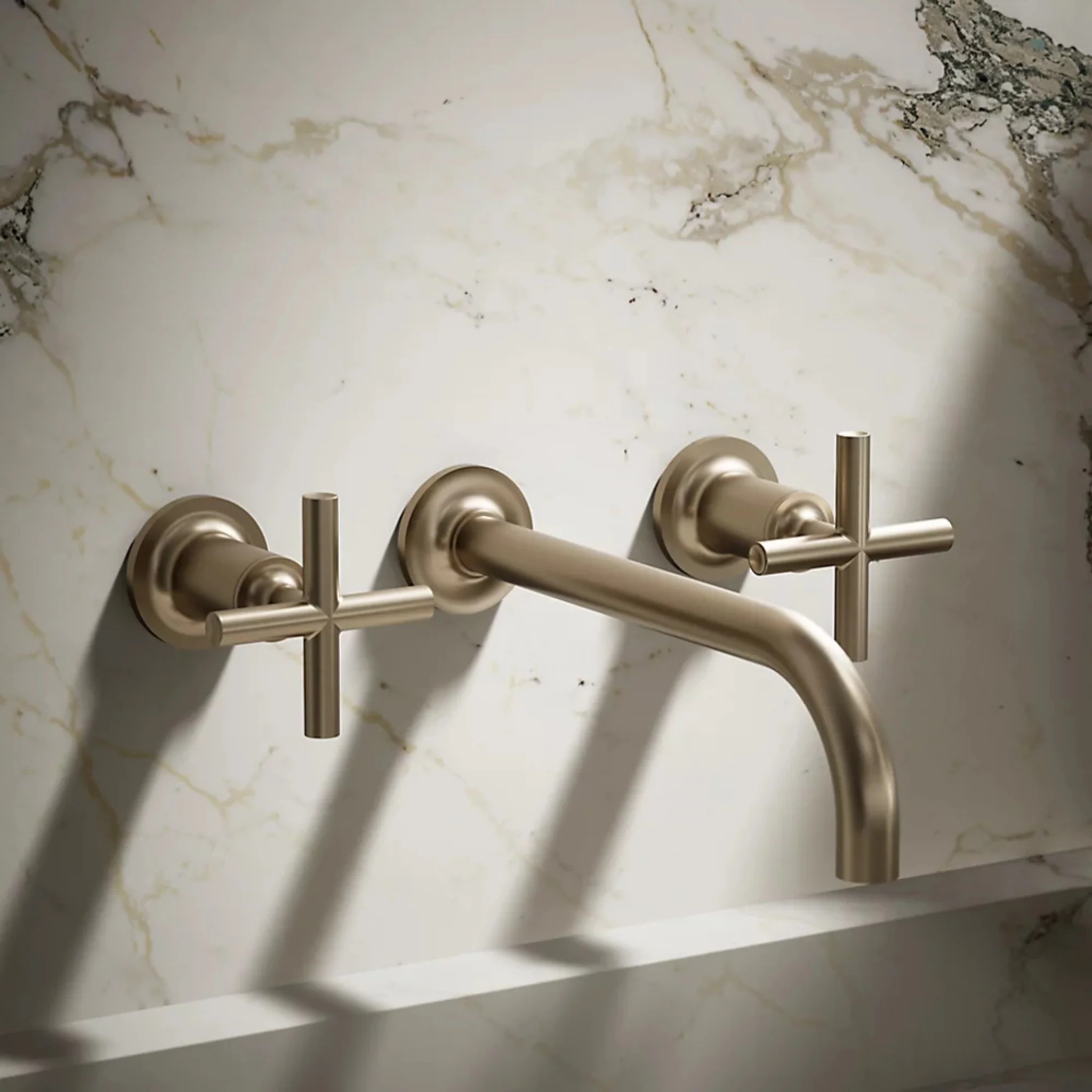 PURIST WALL-MOUNT BATHROOM SINK FAUCET TRIM WITH CROSS HANDLES - Image 17