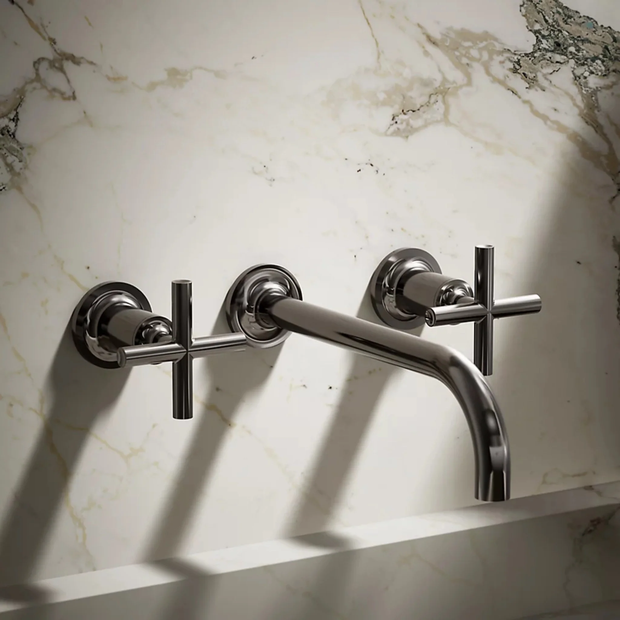 PURIST WALL-MOUNT BATHROOM SINK FAUCET TRIM WITH CROSS HANDLES - Image 18