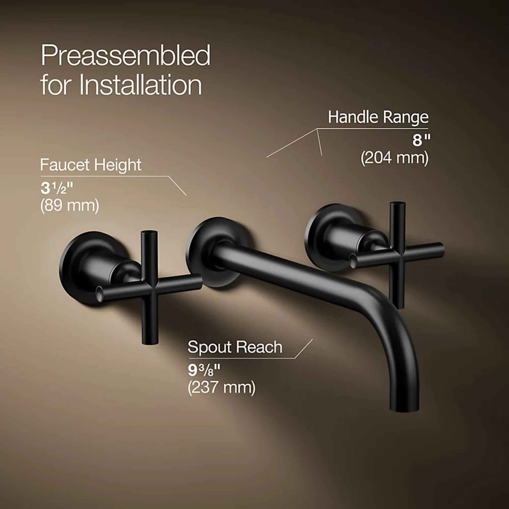 PURIST WALL-MOUNT BATHROOM SINK FAUCET TRIM WITH CROSS HANDLES - Image 21