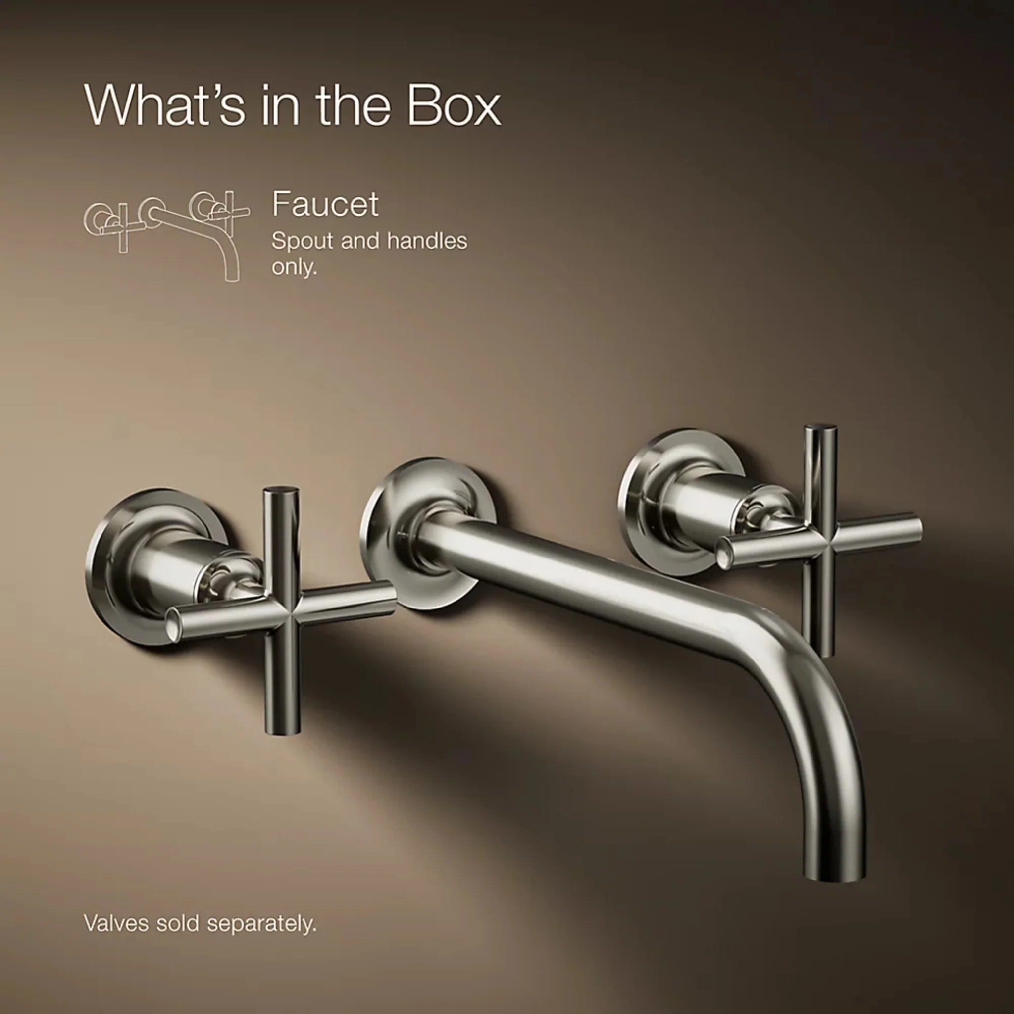 PURIST WALL-MOUNT BATHROOM SINK FAUCET TRIM WITH CROSS HANDLES - Image 22