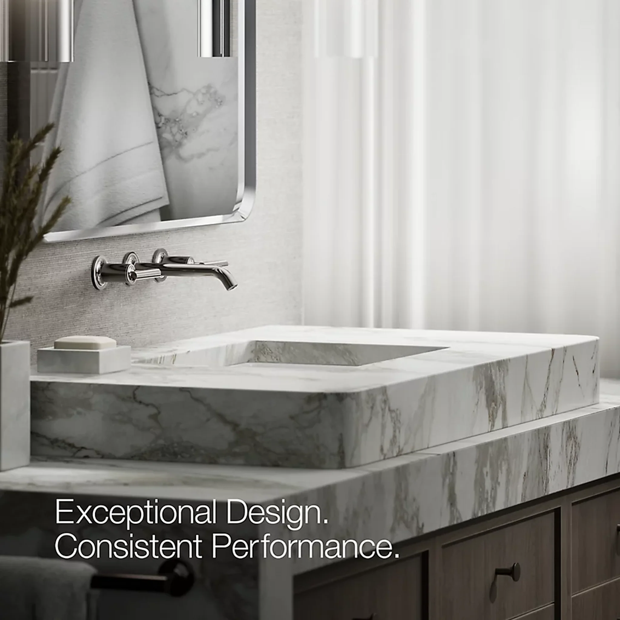 PURIST WIDESPREAD WALL-MOUNT BATHROOM SINK FAUCET TRIM WITH LEVER HANDLES, 1.2 GPM - Image 10