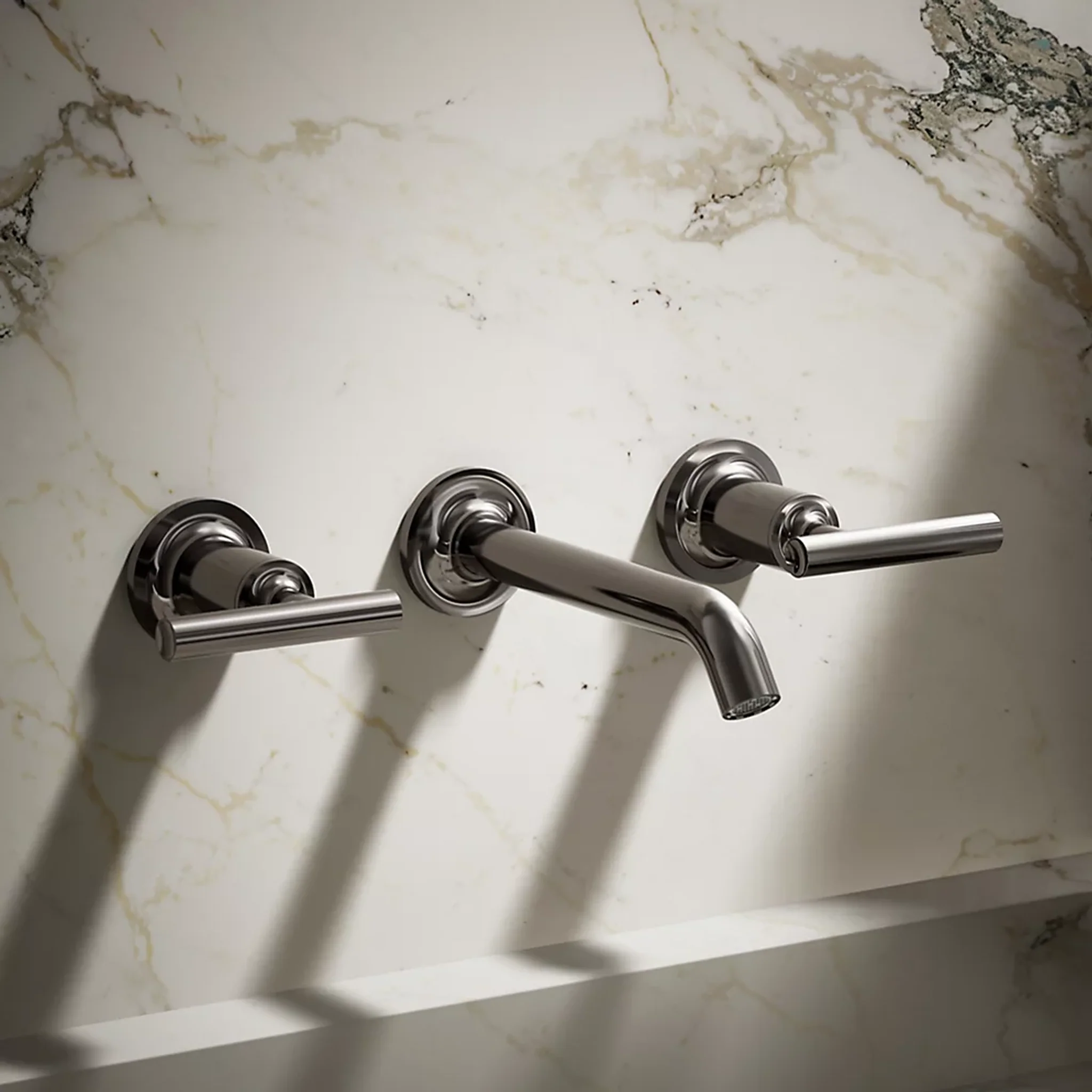 PURIST WIDESPREAD WALL-MOUNT BATHROOM SINK FAUCET TRIM WITH LEVER HANDLES, 1.2 GPM - Image 2