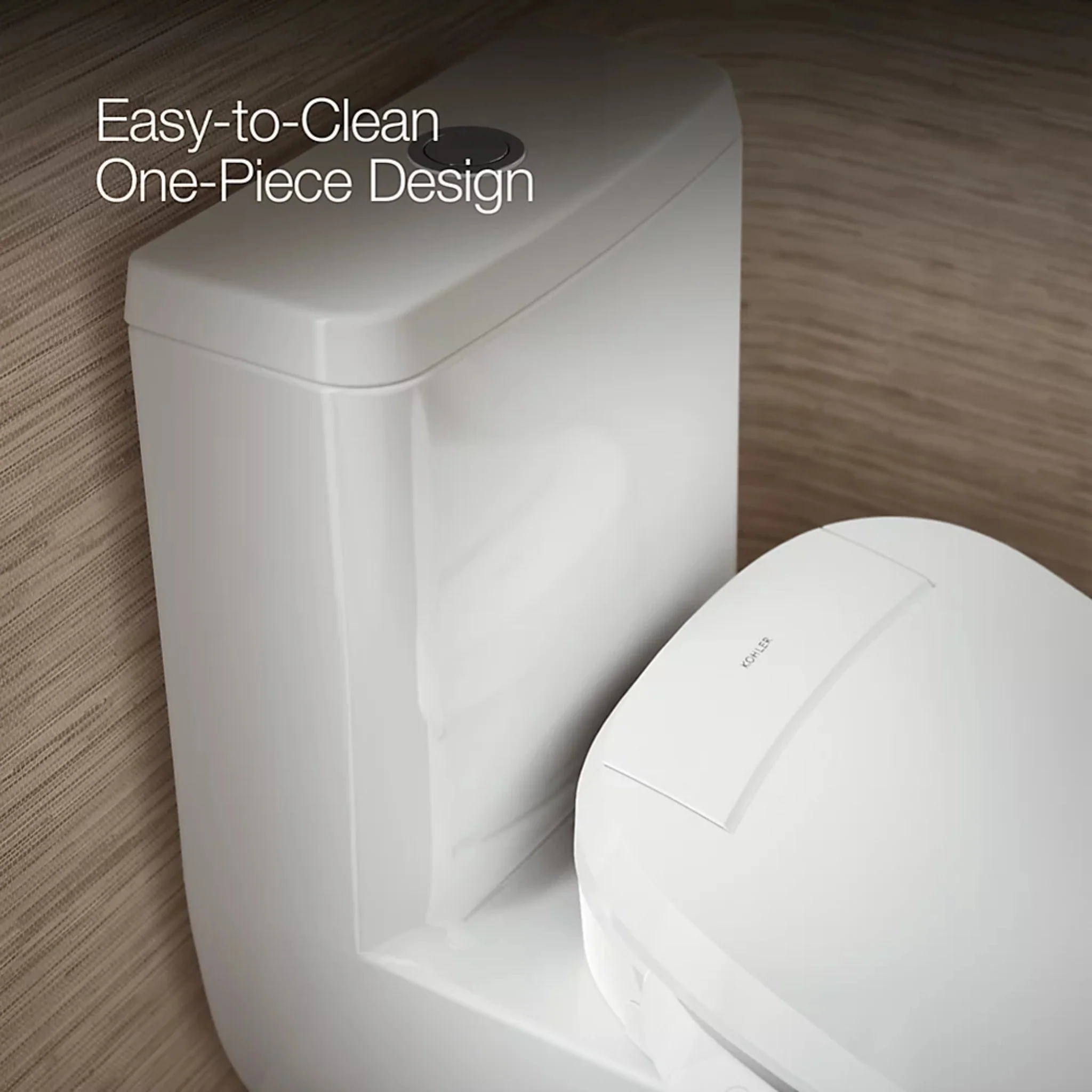 REACH CURV HIDDEN CORD ONE-PIECE COMPACT ELONGATED TOILET WITH SKIRTED TRAPWAY AND DUAL-FLUSH - Image 5
