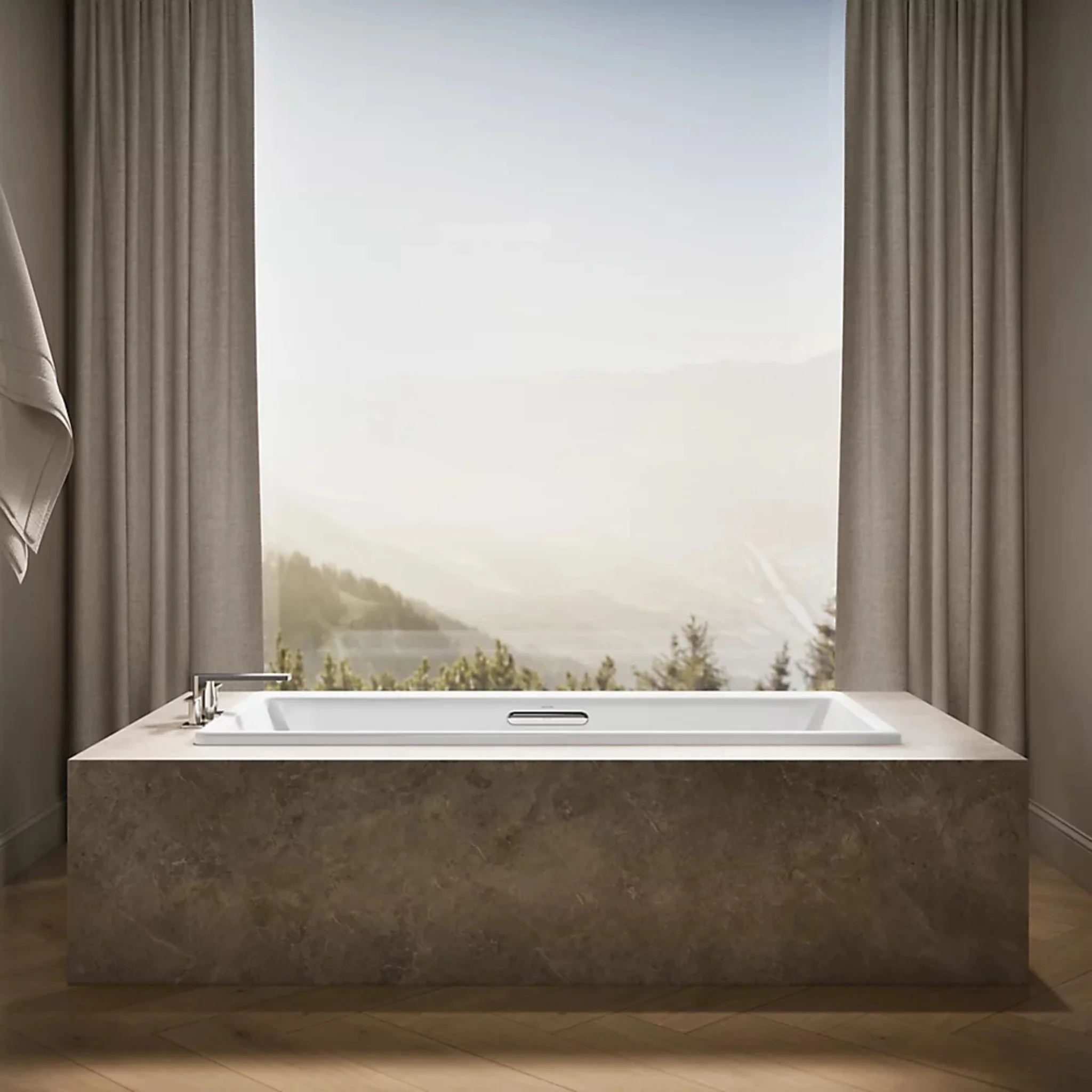 REVE RECTANGLE 67 X 32 INCHES DROP-IN / UNDERMOUNT BATHTUB - Image 4