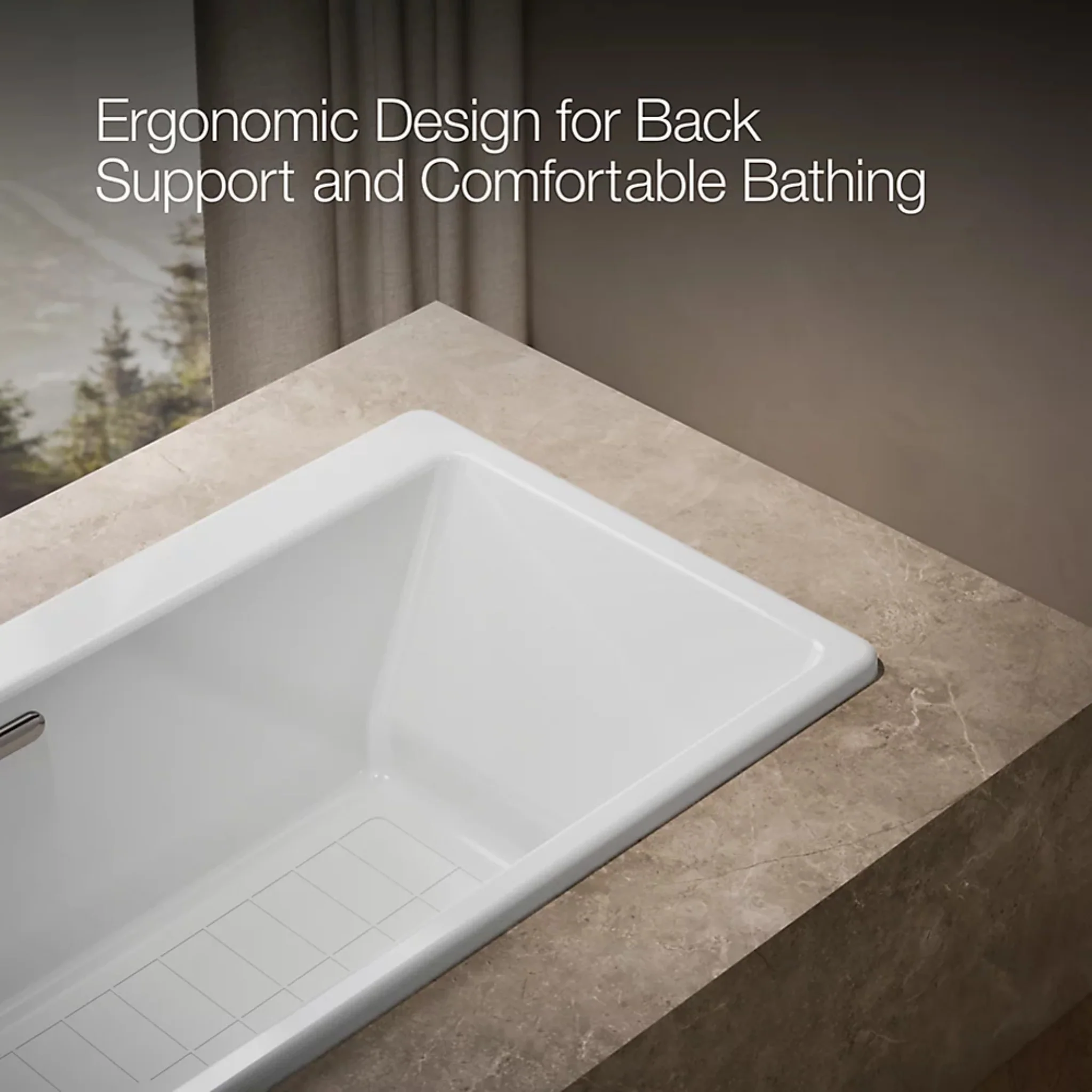 REVE RECTANGLE 67 X 32 INCHES DROP-IN / UNDERMOUNT BATHTUB - Image 8