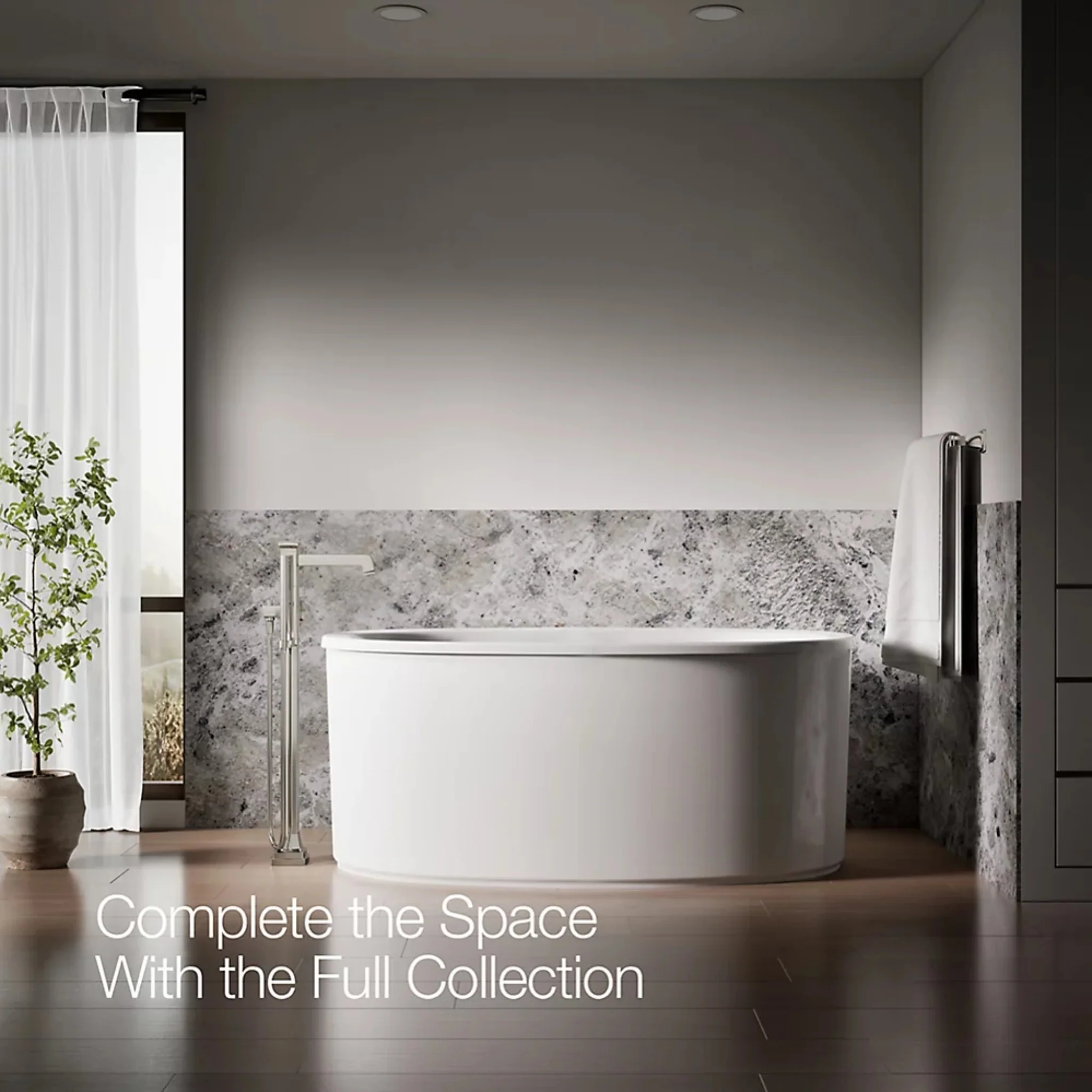 RIFF FLOOR MOUNT BATH FILLER TRIM WITH HANDSHOWER - Image 11