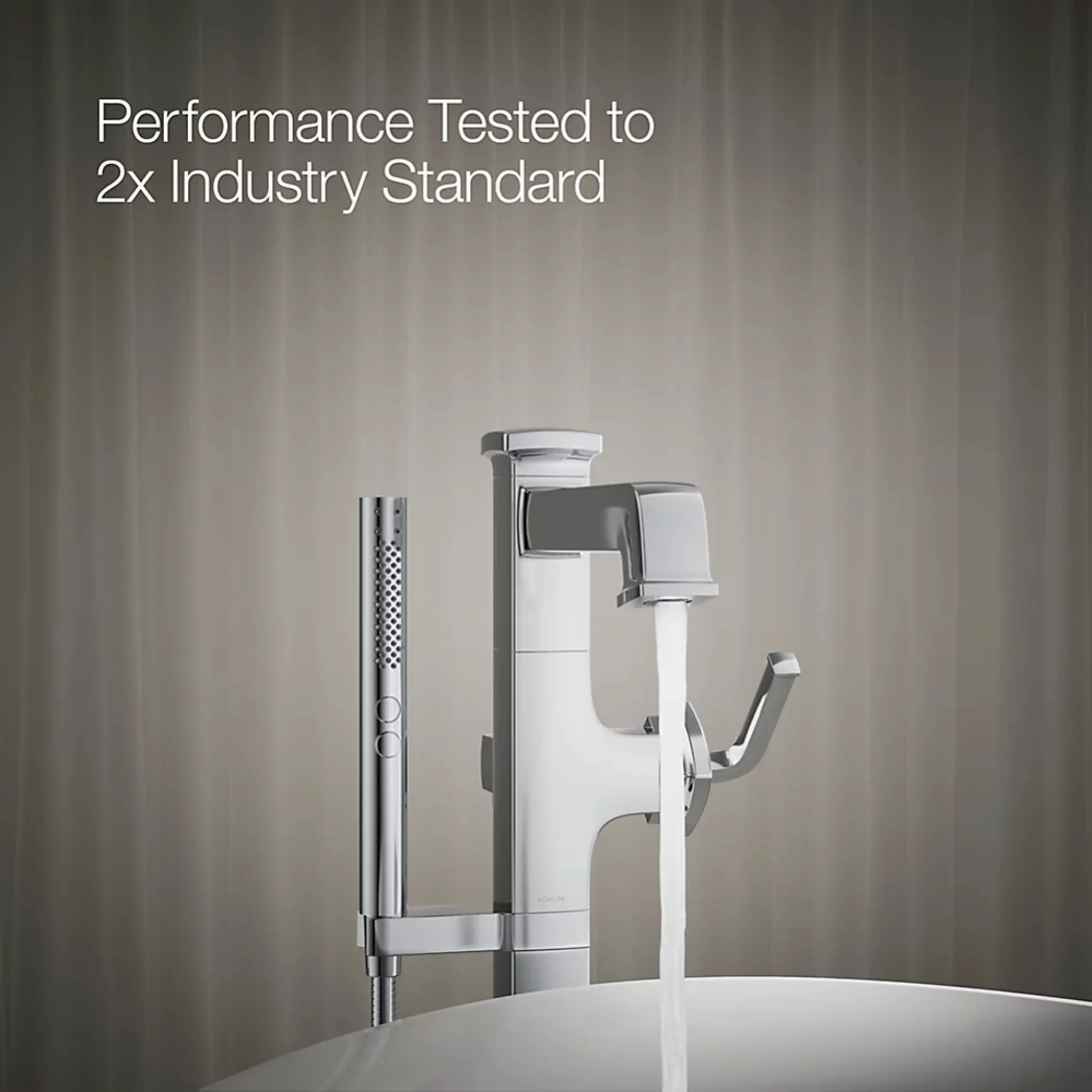 RIFF FLOOR MOUNT BATH FILLER TRIM WITH HANDSHOWER - Image 13
