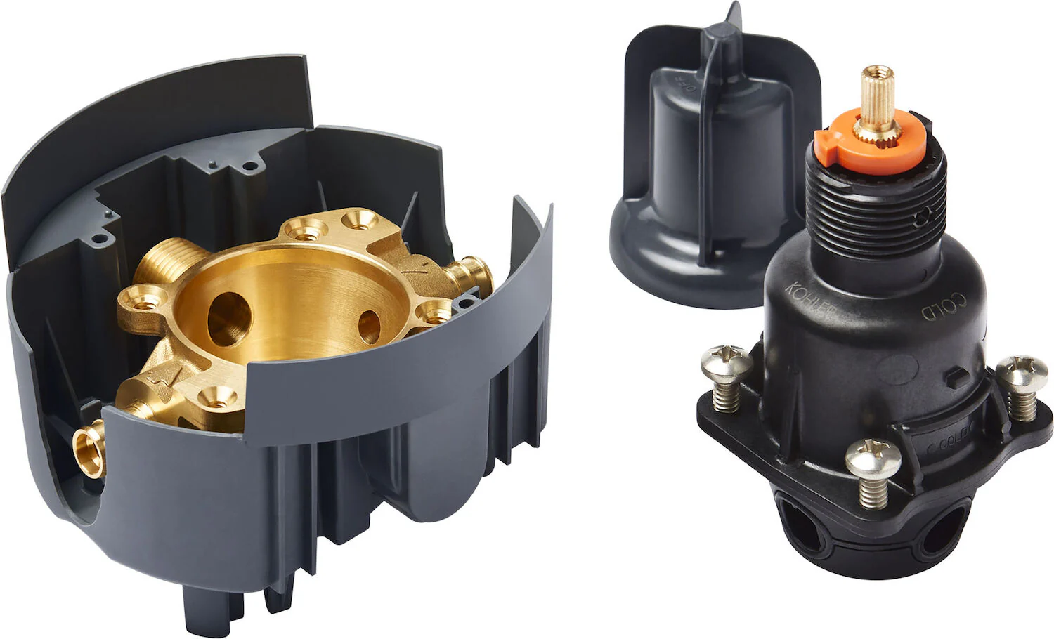RITE-TEMP® PRESSURE-BALANCING VALVE BODY AND CARTRIDGE KIT WITH PEX CRIMP CONNECTIONS