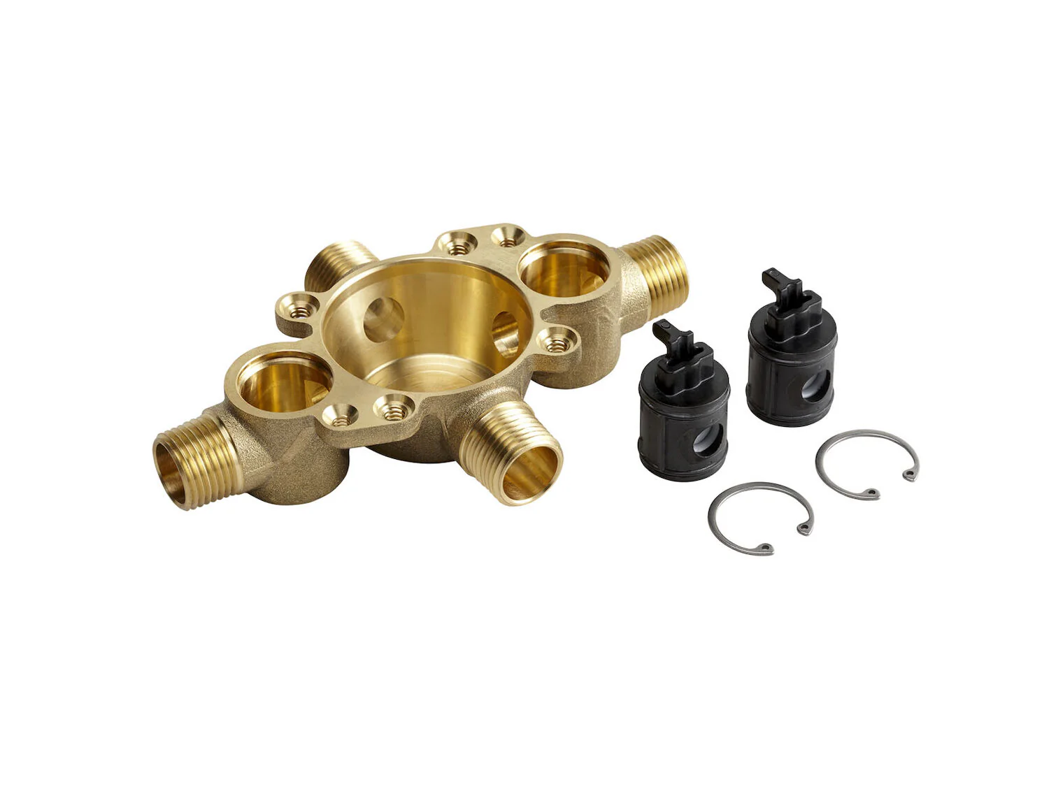 RITE-TEMP® VALVE BODY AND PRESSURE-BALANCE CARTRIDGE KIT WITH SERVICE STOPS, PROJECT PACK