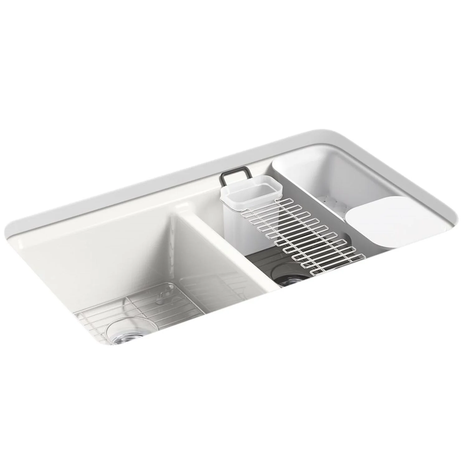 RIVERBY 33" UNDERMOUNT DOUBLE-BOWL WORKSTATION KITCHEN SINK - Image 2
