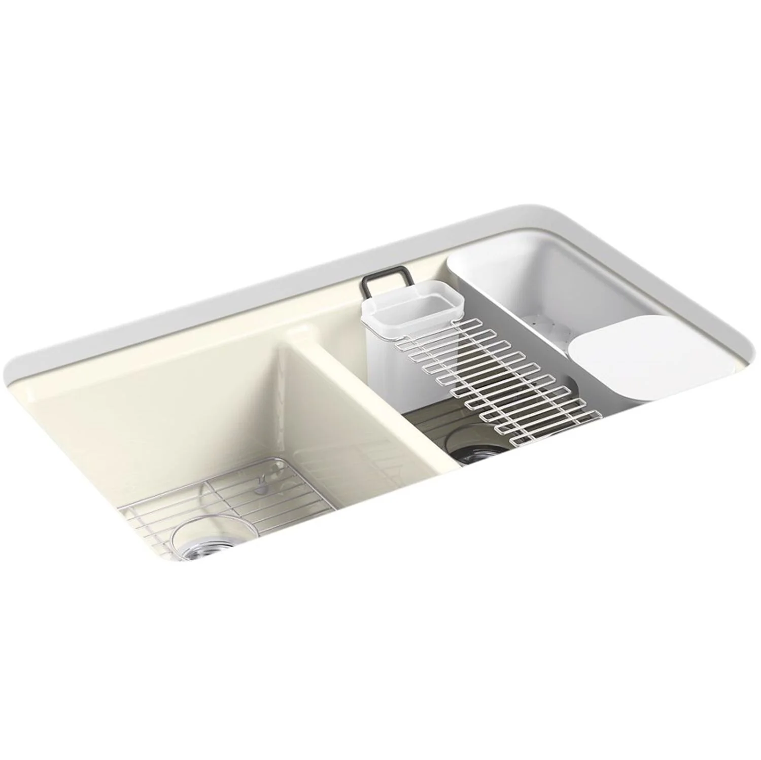 RIVERBY 33" UNDERMOUNT DOUBLE-BOWL WORKSTATION KITCHEN SINK - Image 4