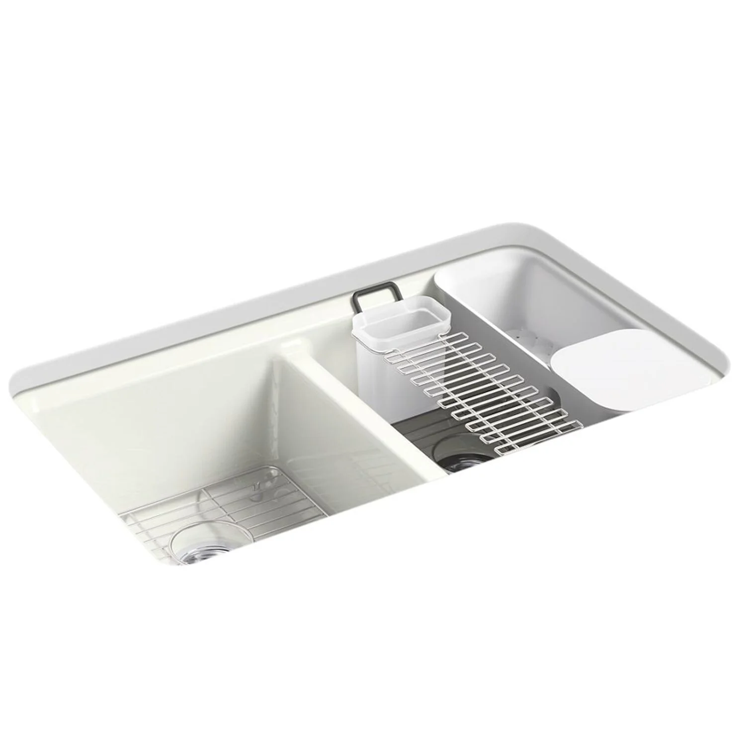 RIVERBY 33" UNDERMOUNT DOUBLE-BOWL WORKSTATION KITCHEN SINK - Image 5