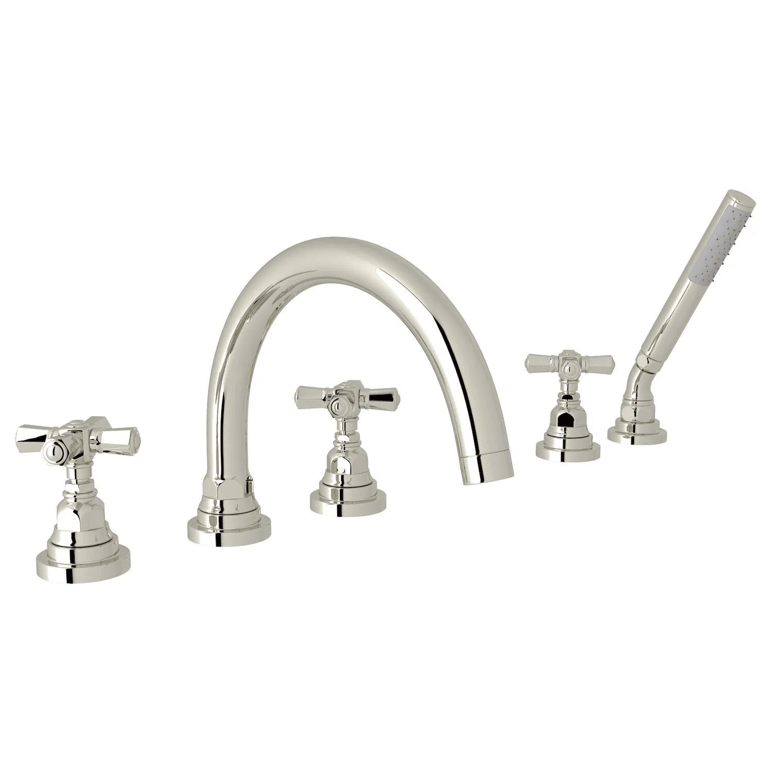 SAN GIOVANNI 5-HOLE DECK MOUNT TUB FILLER (CROSS HANDLE) - Image 2