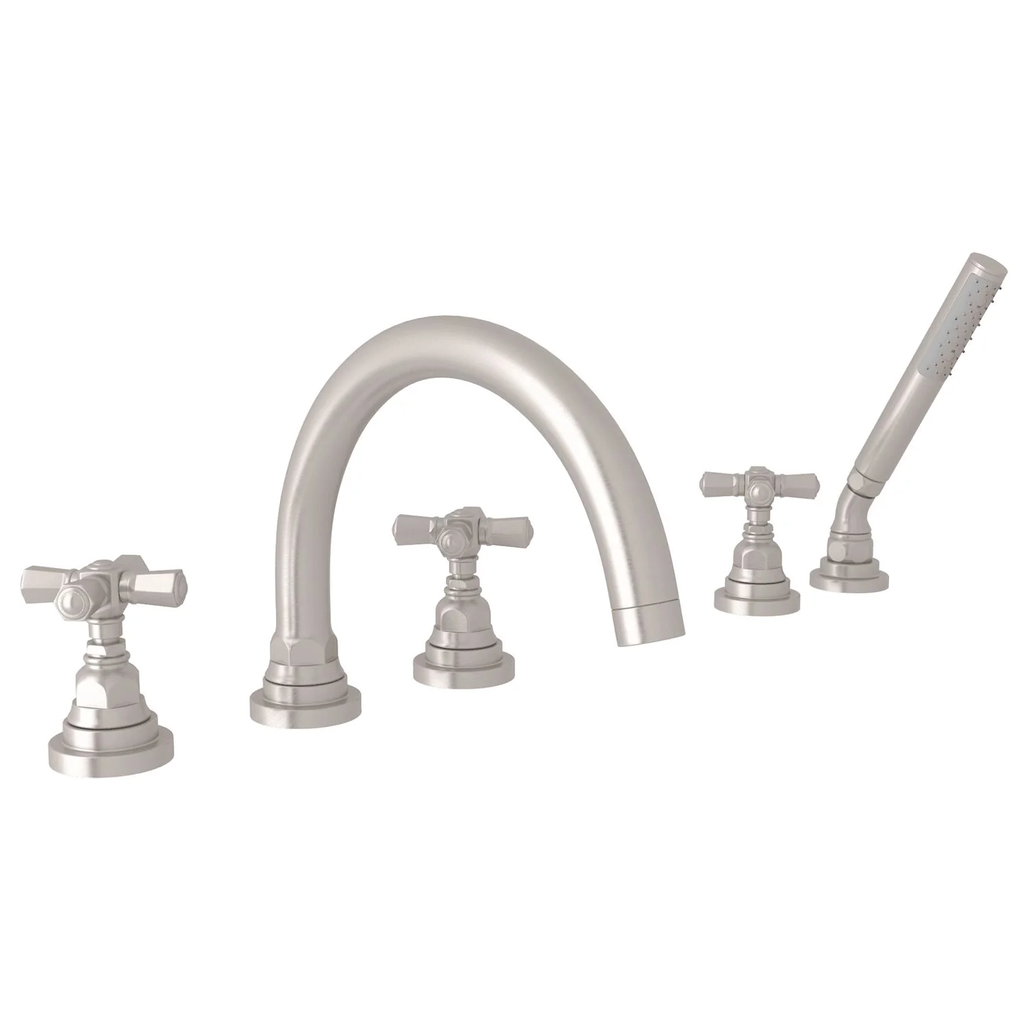 SAN GIOVANNI 5-HOLE DECK MOUNT TUB FILLER (CROSS HANDLE) - Image 3