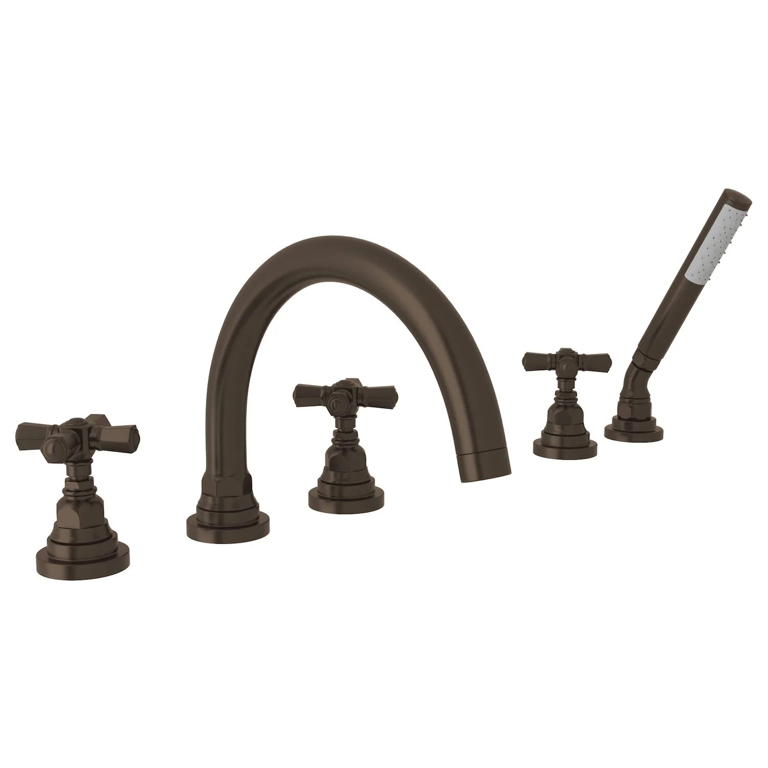 SAN GIOVANNI 5-HOLE DECK MOUNT TUB FILLER (CROSS HANDLE) - Image 4