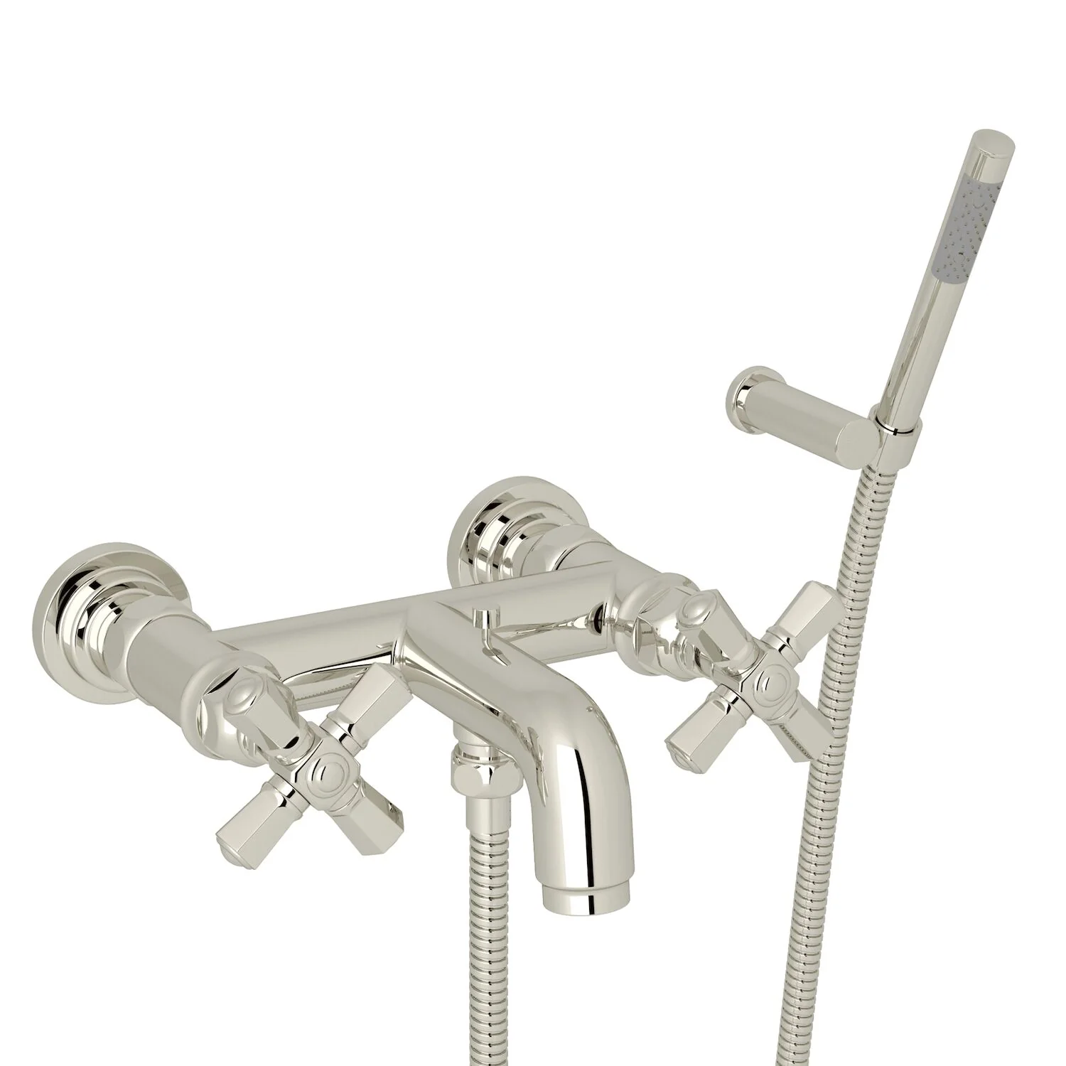 SAN GIOVANNI EXPOSED WALL MOUNT TUB FILLER (CROSS HANDLE) - Image 2