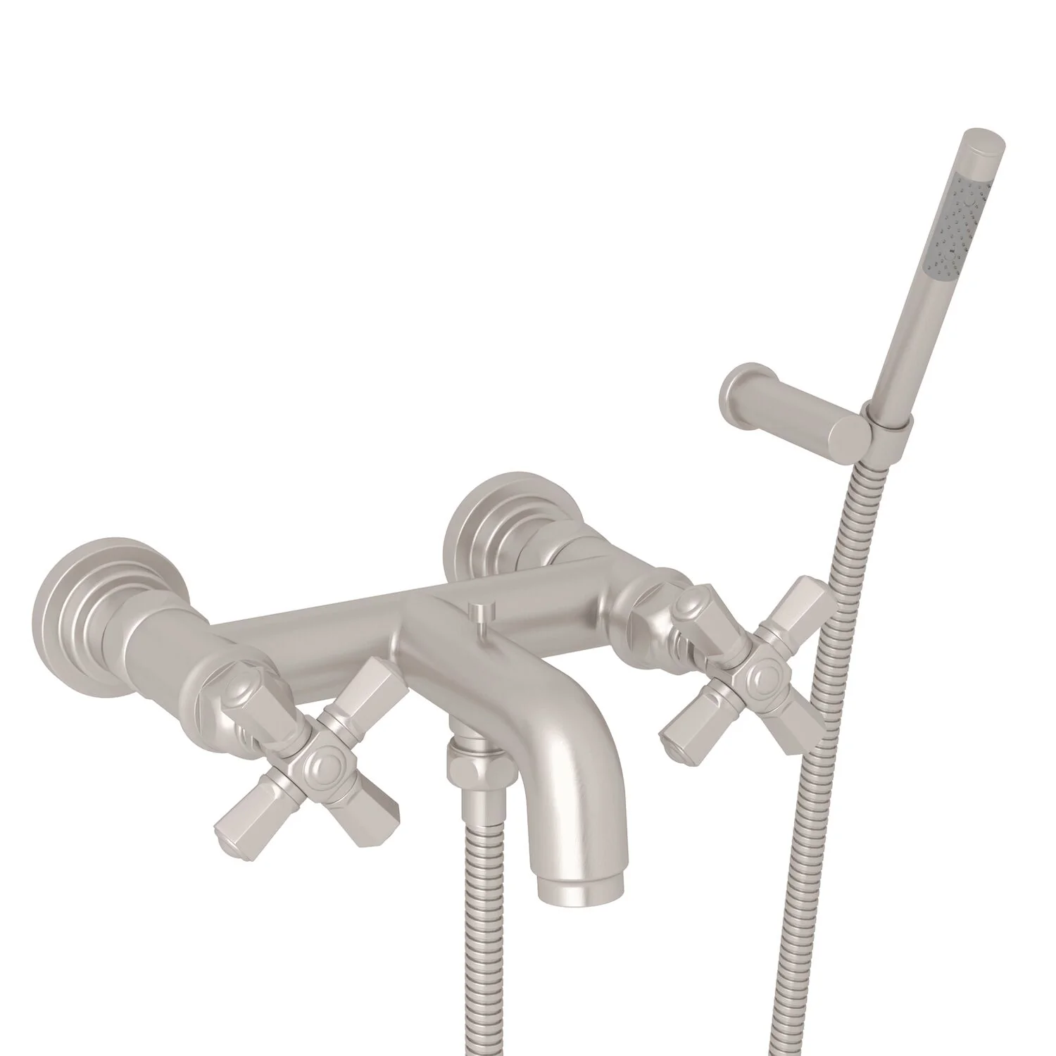 SAN GIOVANNI EXPOSED WALL MOUNT TUB FILLER (CROSS HANDLE) - Image 3