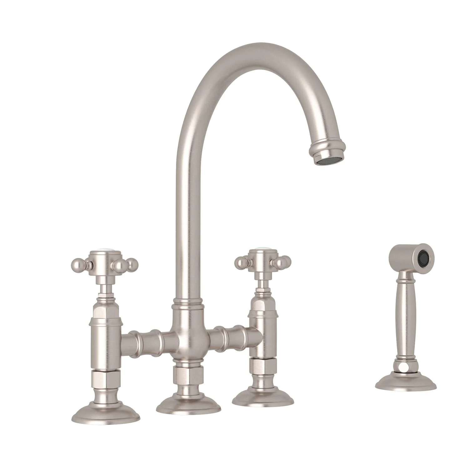 SAN JULIO® BRIDGE KITCHEN FAUCET WITH SIDE SPRAY (CROSS HANDLE) - Image 4