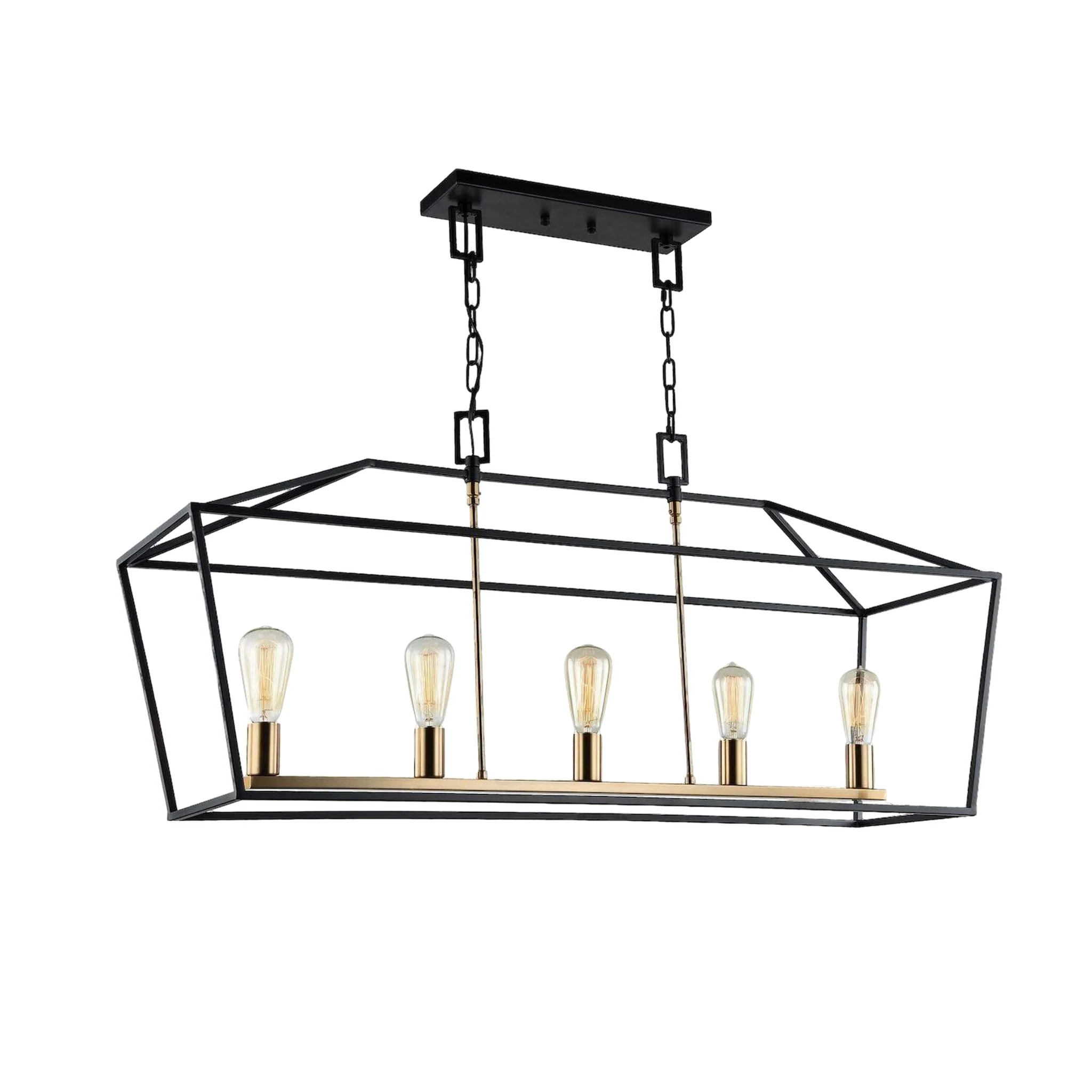 SCATOLA 5 LIGHT LINEAR CHANDELIER