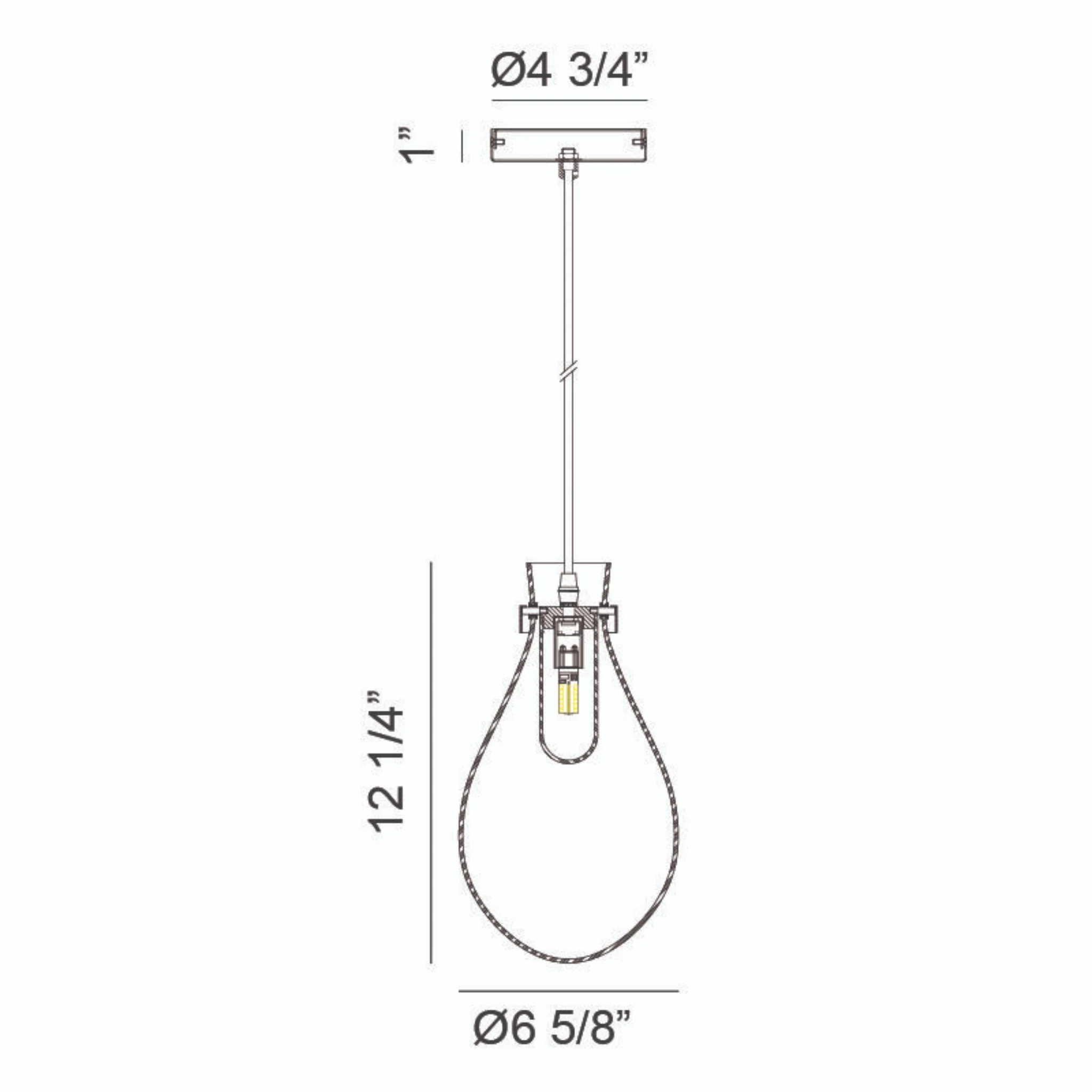 SERANNA 1-LIGHT PENDANT (MULTIPLE SIZES) - Image 9