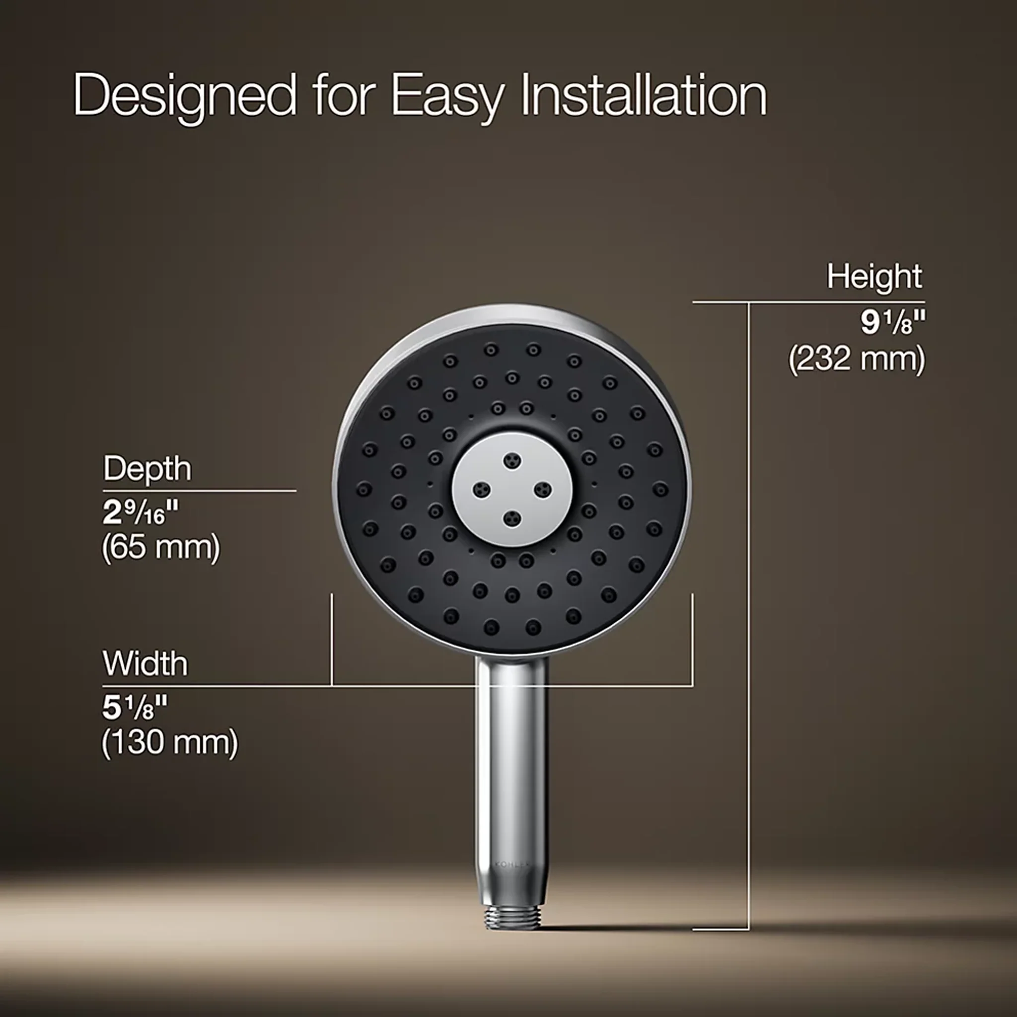 STATEMENT® ROUND THREE-FUNCTION HANDSHOWER, 2.5 GPM - Image 5