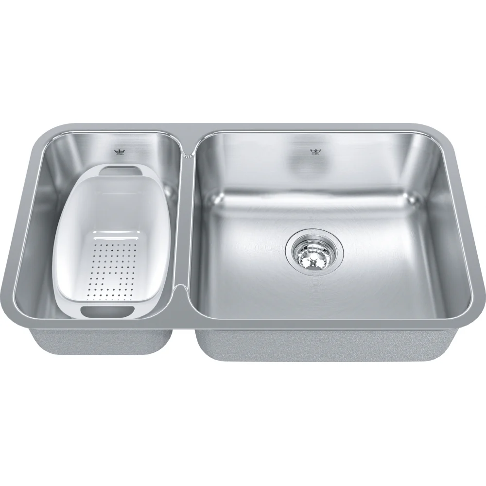 STEEL QUEEN UNDERMOUNT DOUBLE BOWL STAINLESS STEEL KITCHEN SINK - Image 6