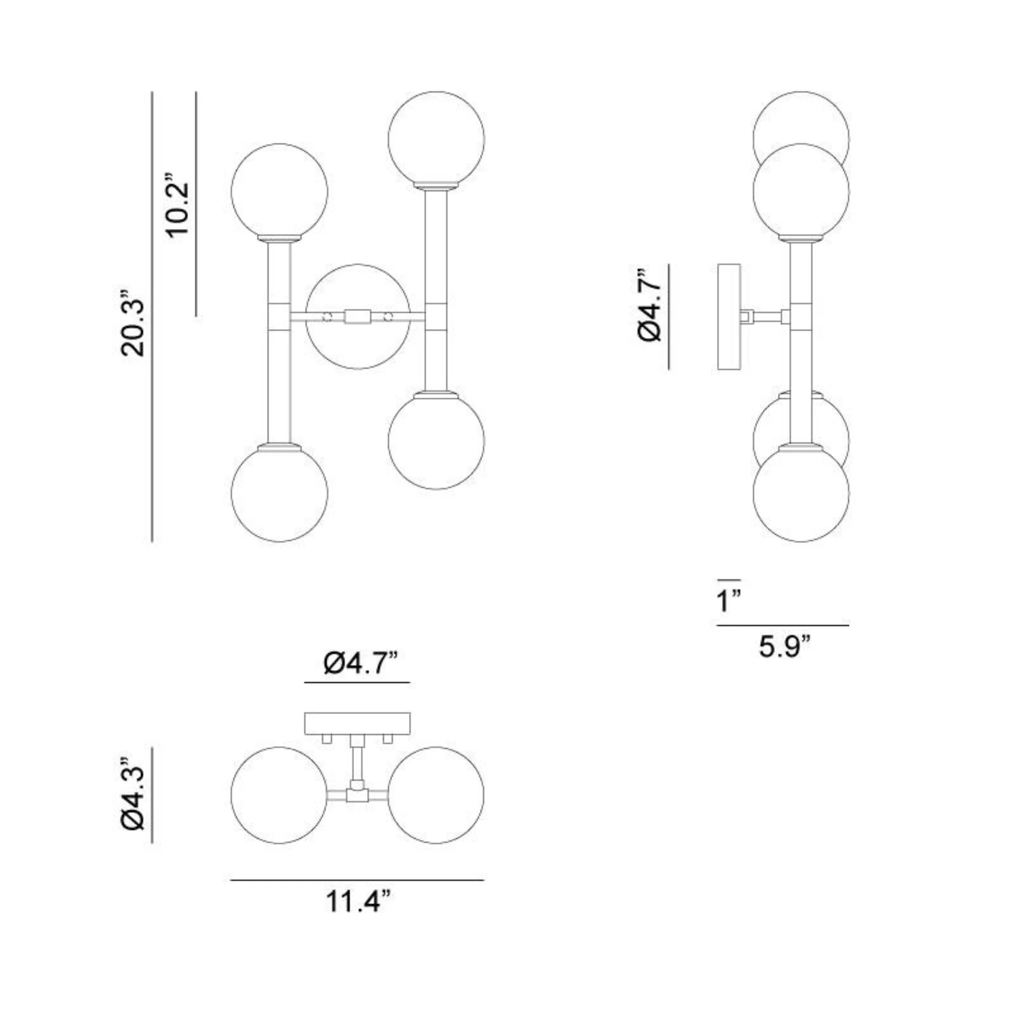 STELLAR 4-LIGHT WALL SCONCE - Image 3