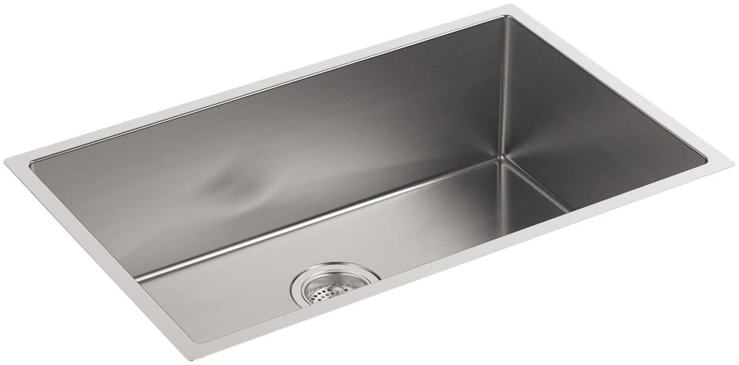 STRIVEĀ® 29 X 18-5/16 X 9-5/16 INCHES UNDER-MOUNT MEDIUM SINGLE BOWL KITCHEN SINK WITH SINK RACK