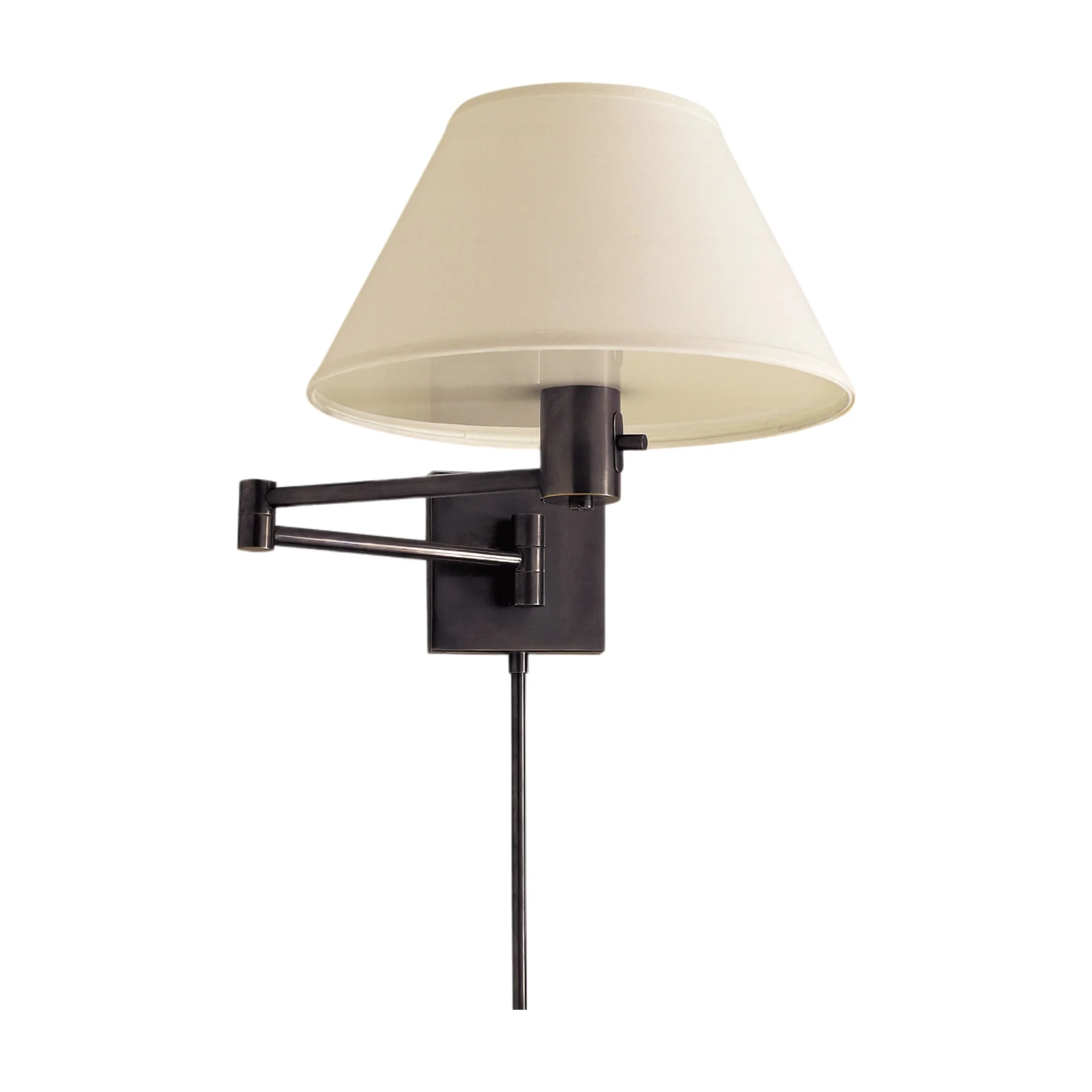 STUDIO CLASSIC 25-INCH SWING ARM WALL LAMP WITH LINEN SHADE - Image 4