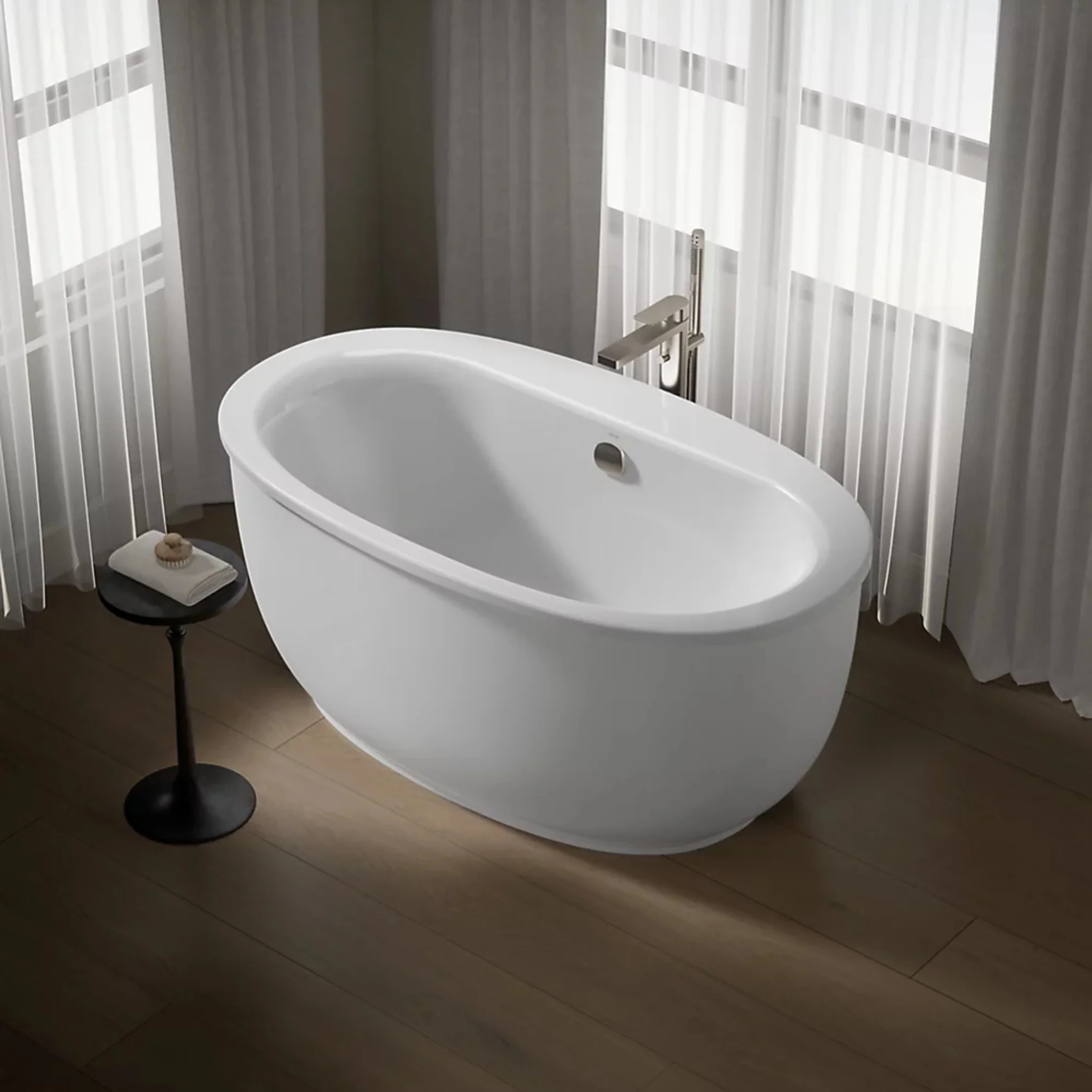 SUNSTRUCK 60 X 34 INCHES FREESTANDING BATHTUB WITH FLUTED SHROUD - Image 2