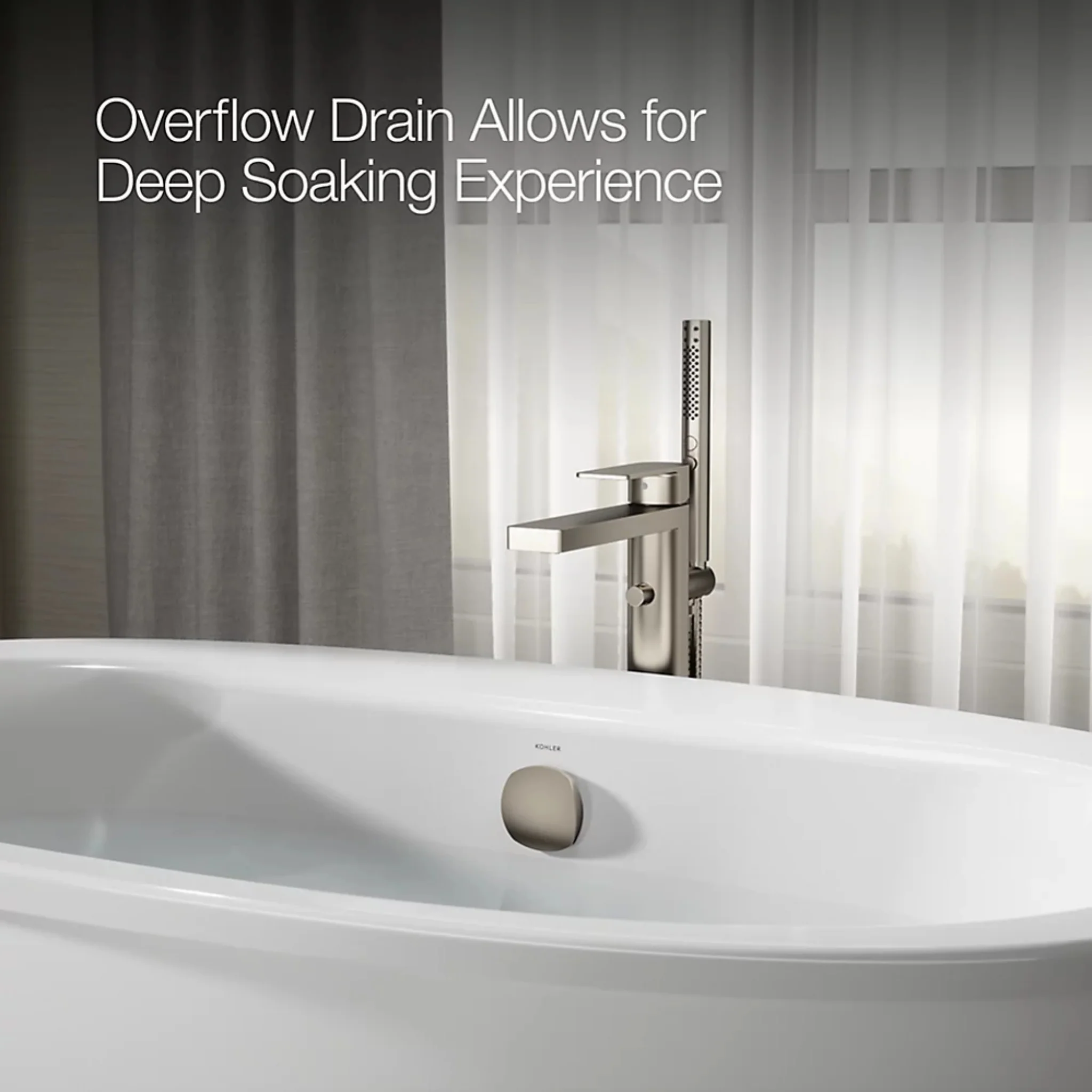 SUNSTRUCK 60 X 34 INCHES FREESTANDING BATHTUB WITH FLUTED SHROUD - Image 7