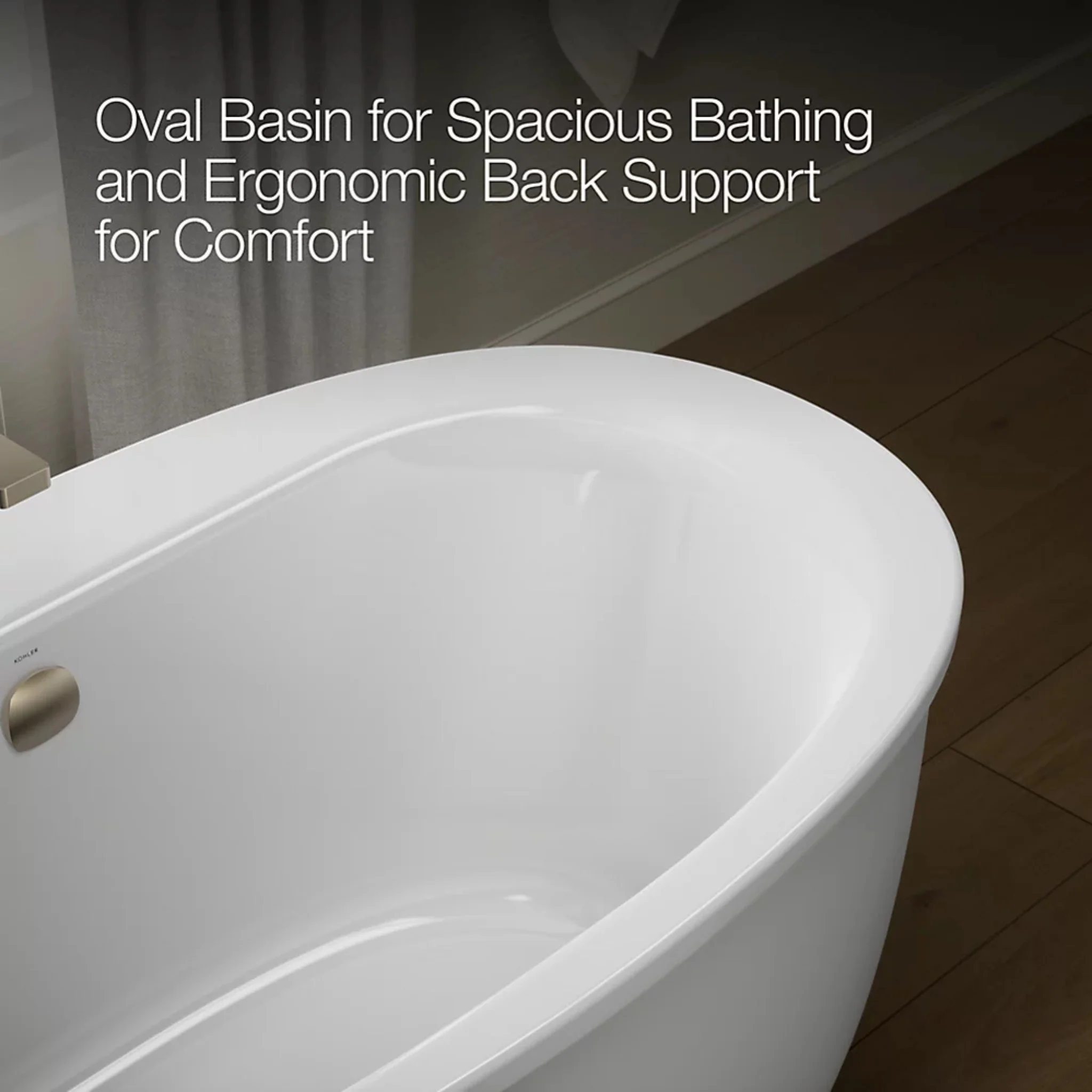 SUNSTRUCK 60 X 34 INCHES FREESTANDING BATHTUB WITH FLUTED SHROUD - Image 9