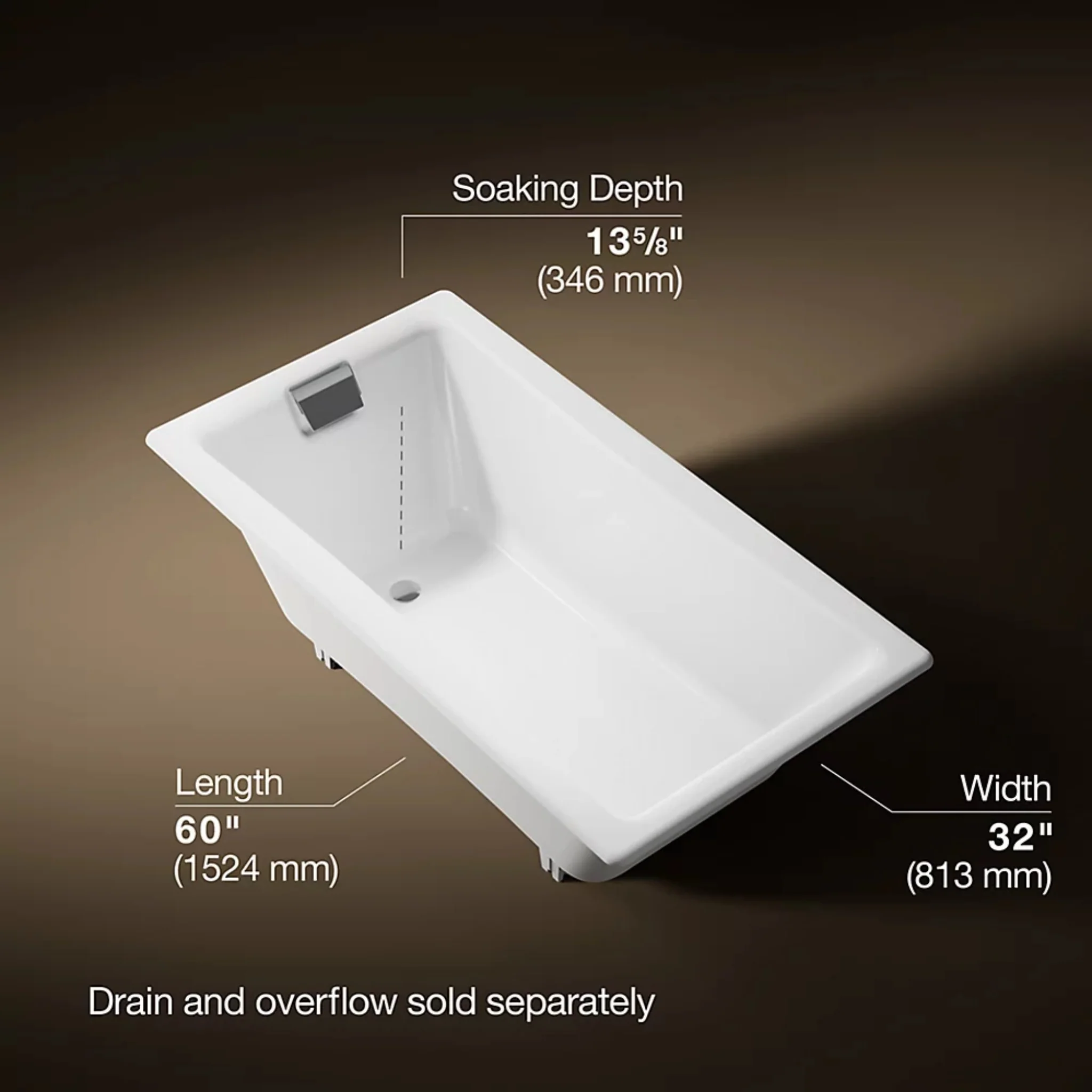 TEA-FOR-TWO 60 X 32 INCHES DROP-IN BATHTUB - Image 21