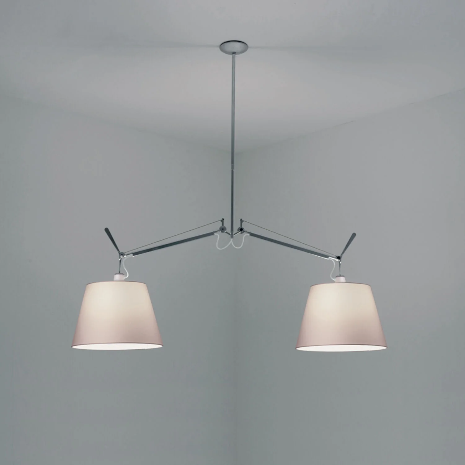 TOLOMEO DOUBLE SHADE SUSPENSION WITH 12-INCH DIFFUSER